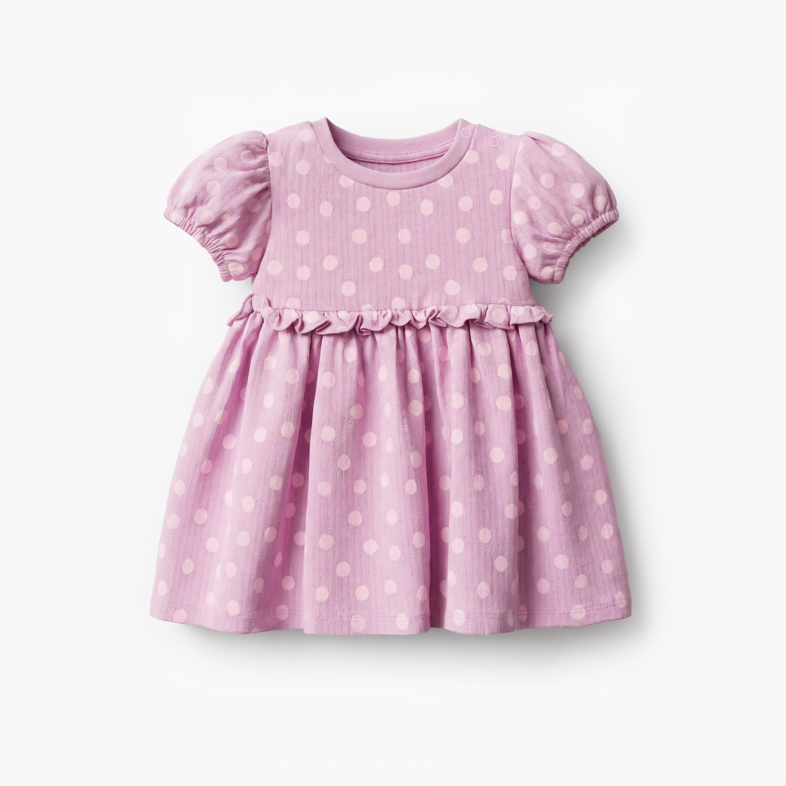 فستان إيه لاين بياقة مستديرة وأكمام قصيرة وطبعات من جونيورز-baby-girls-clothing-dressesandjumpsuits-image-2