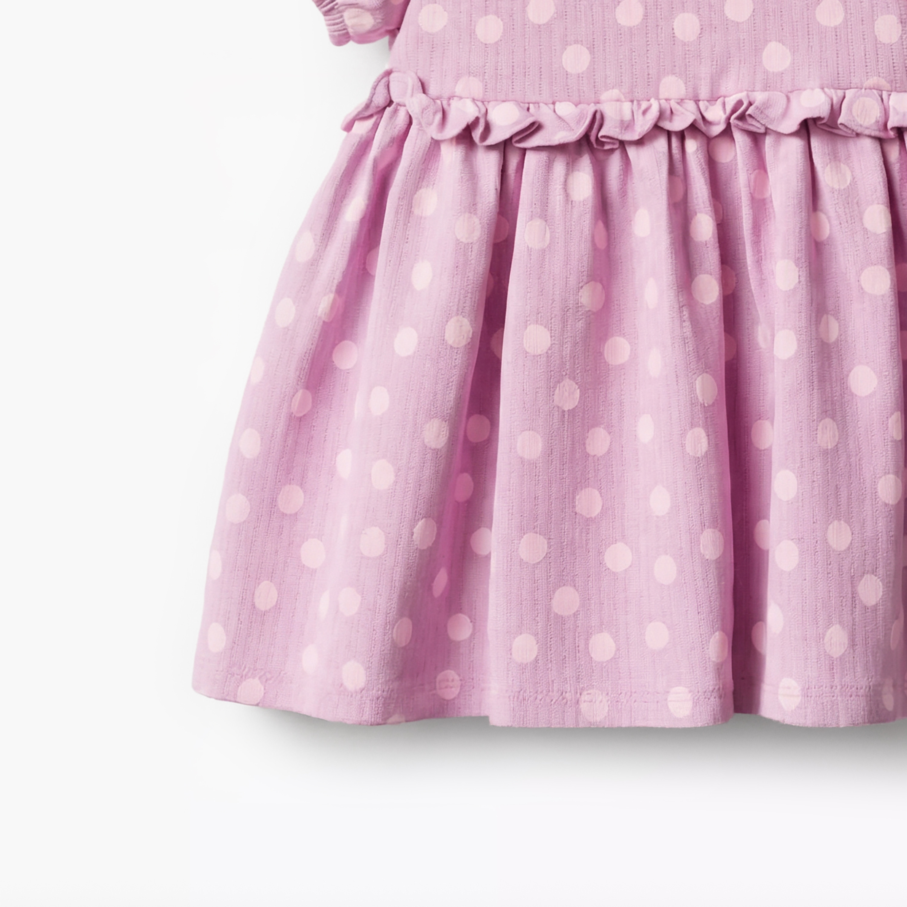فستان إيه لاين بياقة مستديرة وأكمام قصيرة وطبعات من جونيورز-baby-girls-clothing-dressesandjumpsuits-image-5