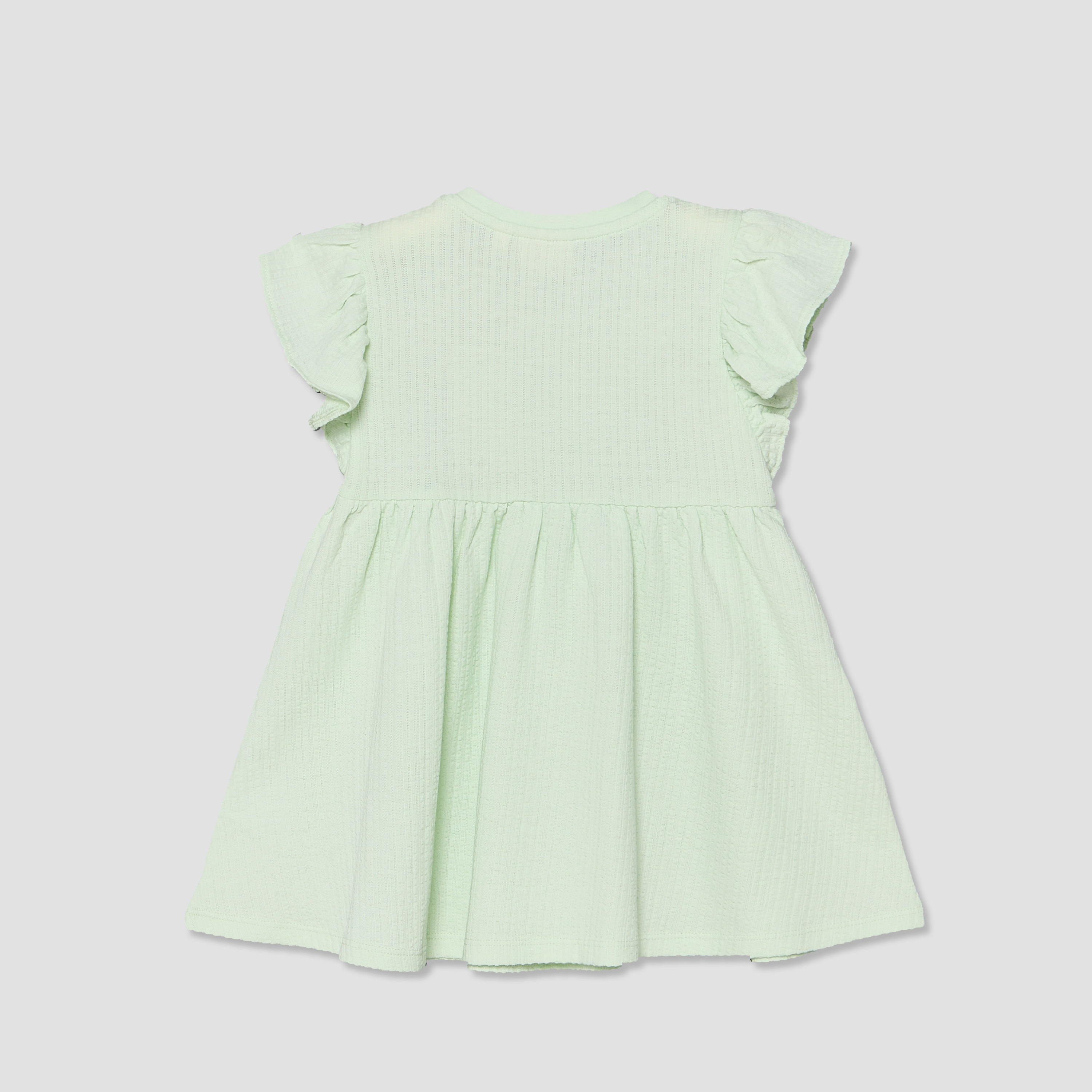 Juniors Round Neck Short Sleeves A-line Dress with Bow Accents-baby-girls-clothing-dressesandjumpsuits-image-3