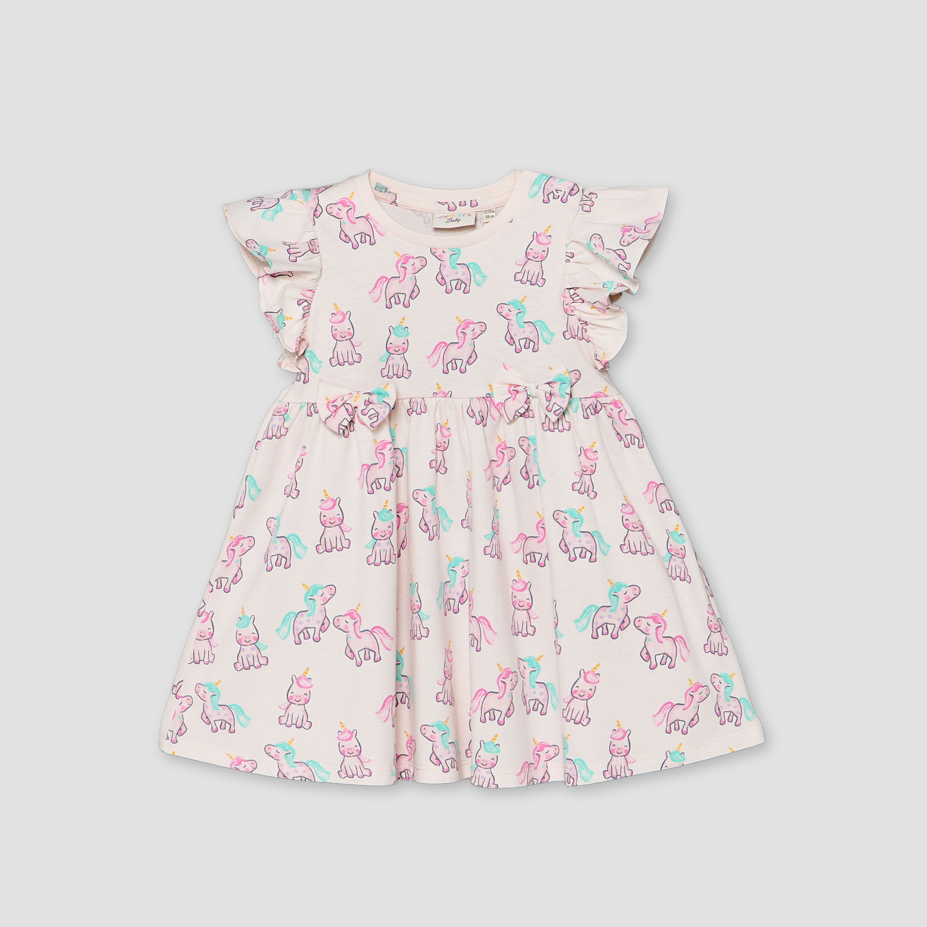 Juniors Round Neck Sleeveless A-line Dress with Unicorn Print-baby-girls-clothing-dressesandjumpsuits-image-2