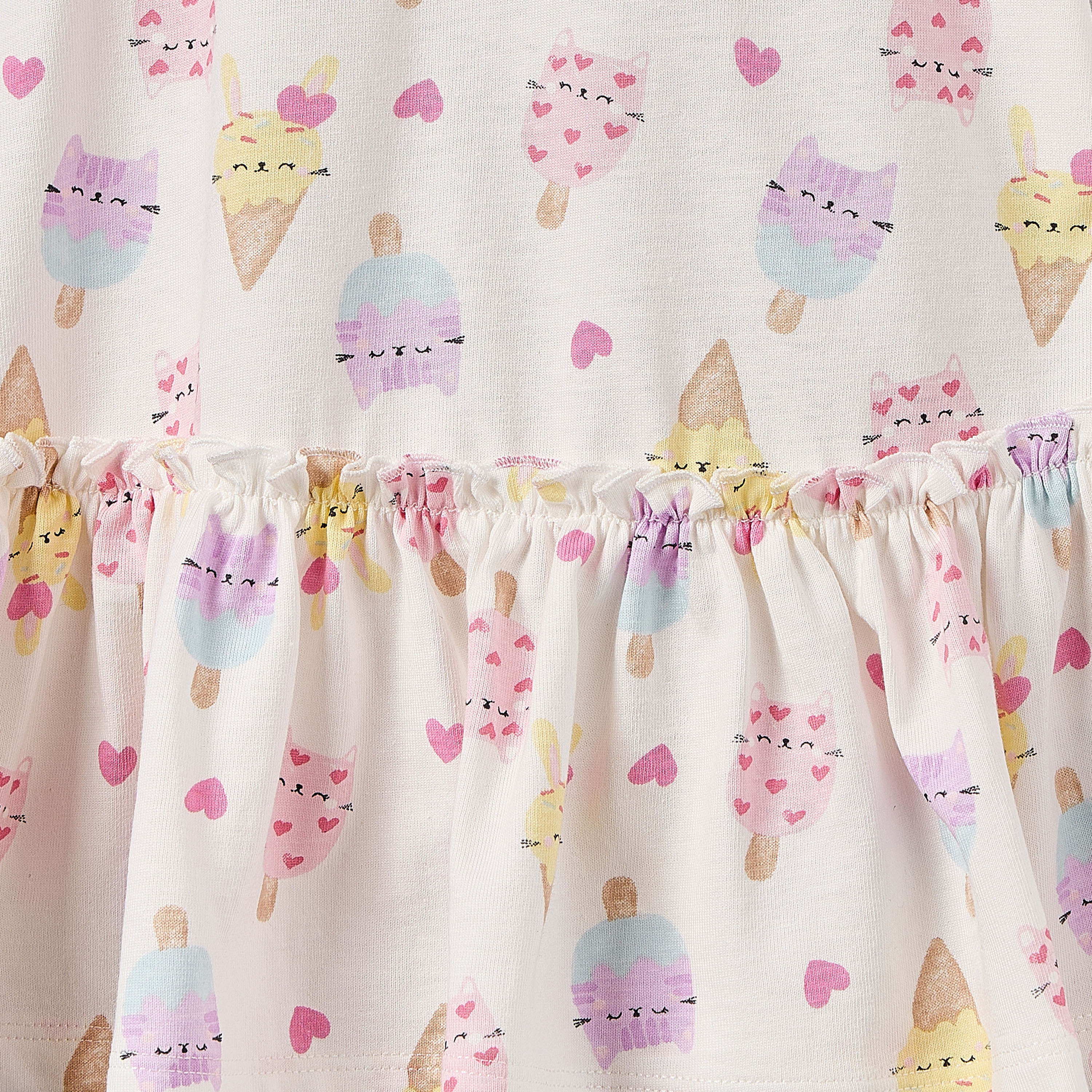 Pack of 2 Juniors Short Sleeves Drop Waist Dress with Ice Cream Print-baby-girls-clothing-dressesandjumpsuits-image-6