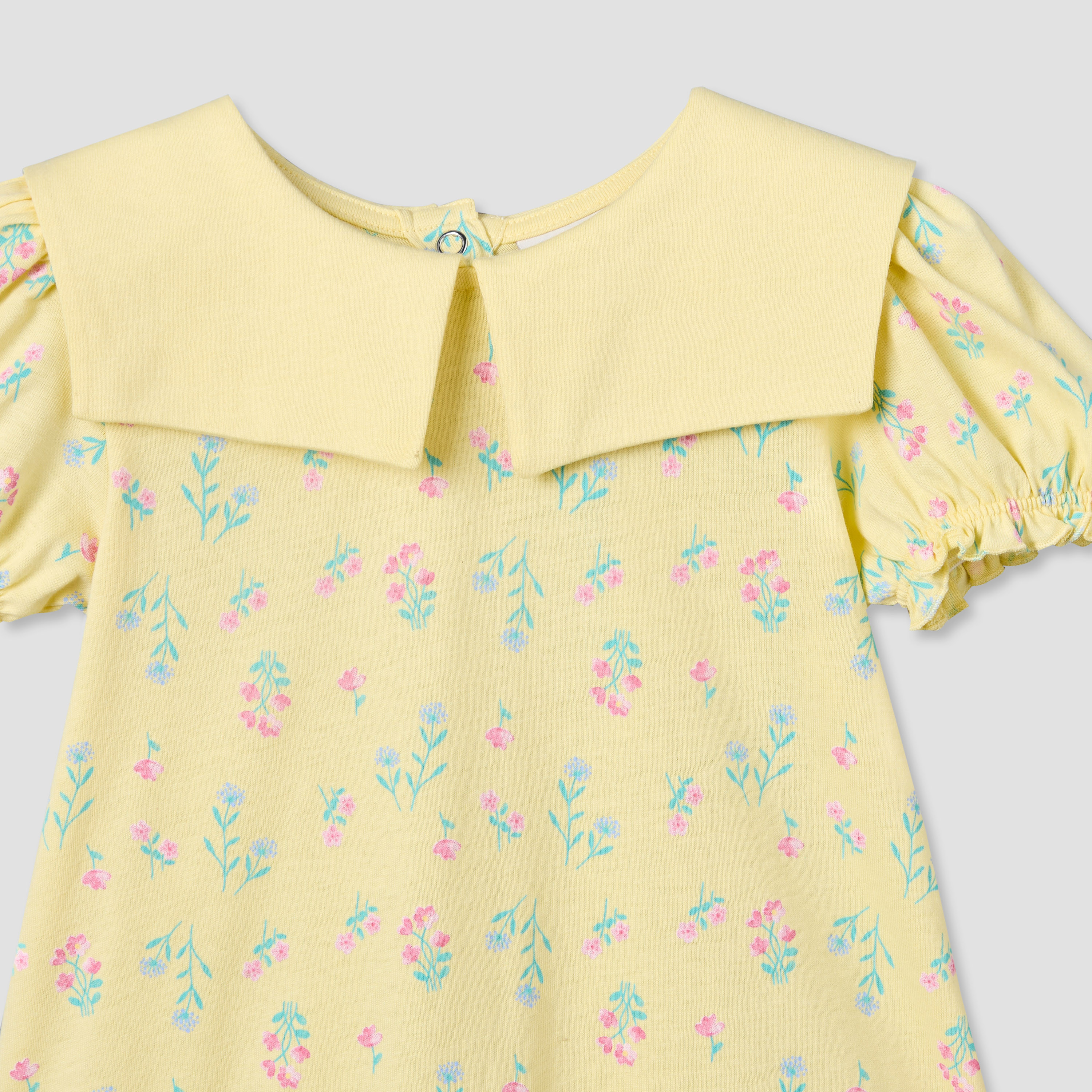 Pack of 2 Juniors Round Neck Short Sleeve Dress with Floral Print-baby-girls-clothing-dressesandjumpsuits-image-5