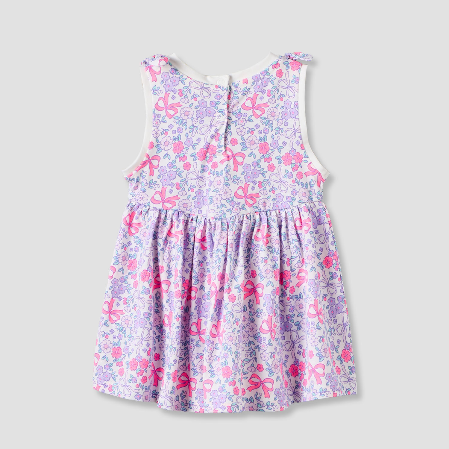 Pack of 2 Juniors Round Neck Sleeveless A-line Dress with Floral Detail-baby-girls-clothing-dressesandjumpsuits-image-3