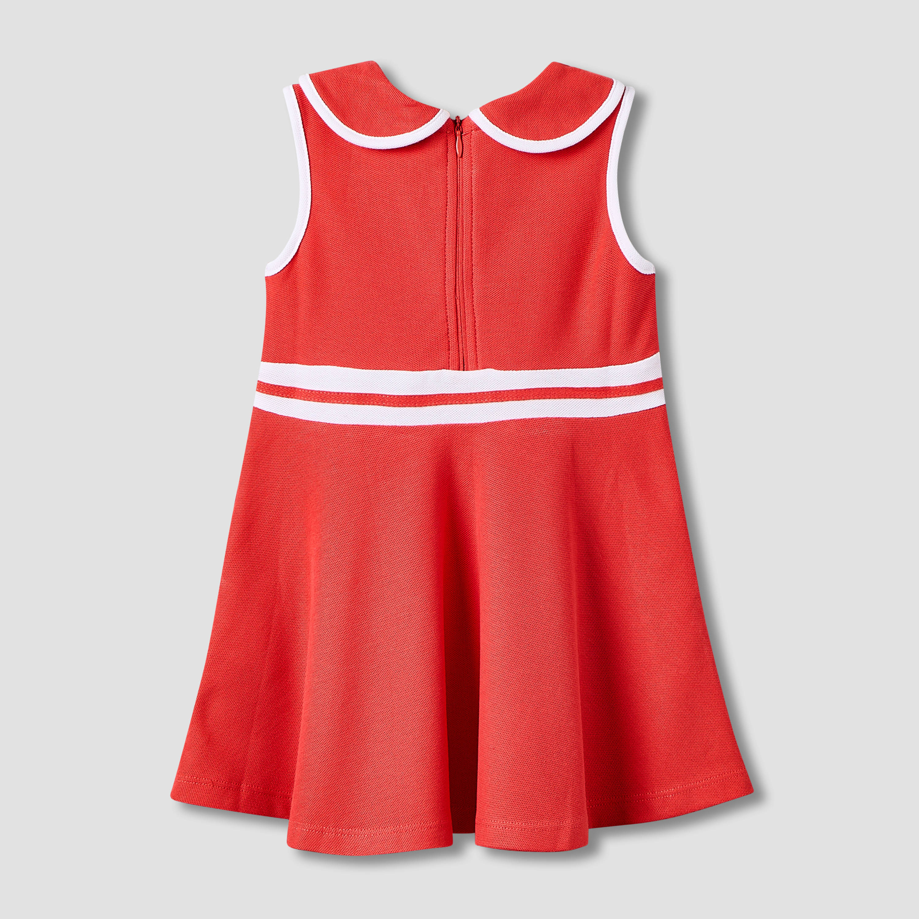 Juniors Peter Pan Collar Sleeveless Knee Length Dress with Zip Closure-baby-girls-clothing-dressesandjumpsuits-image-2