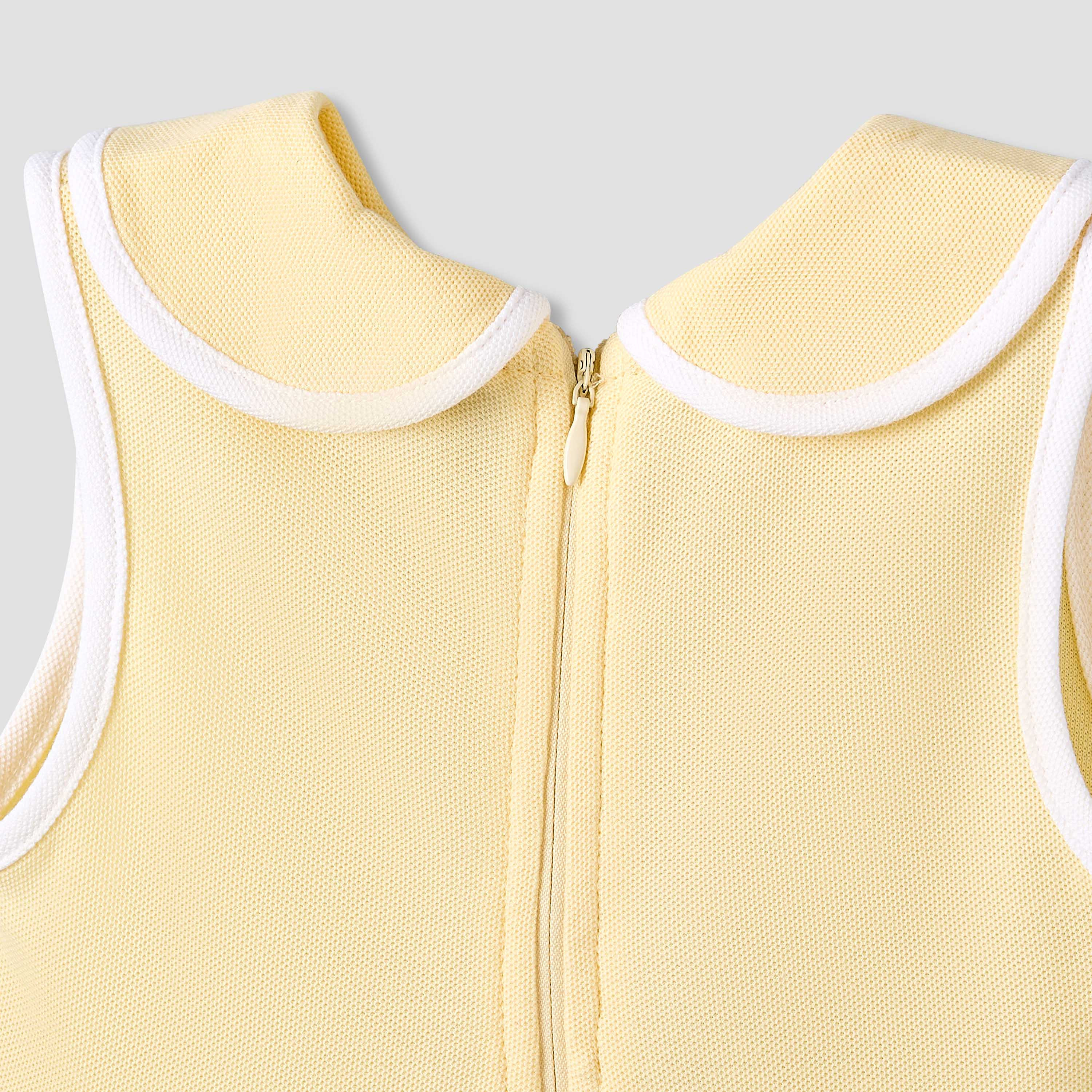 Juniors Peter Pan Collar Sleeveless Knee Length Dress with Zip Closure-baby-girls-clothing-dressesandjumpsuits-image-4