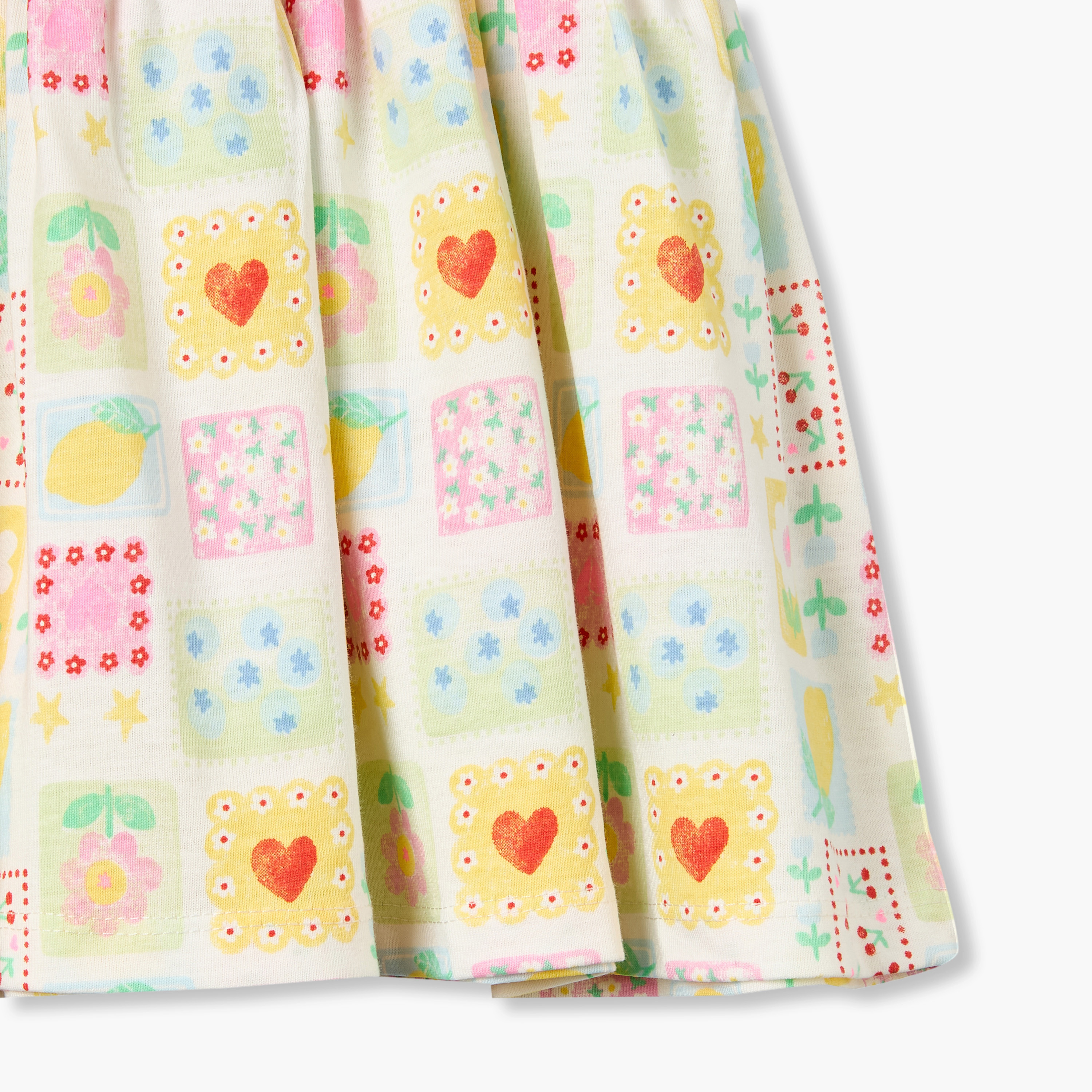 فستان إيه لاين بطول الركبة وياقة مستديرة وأكمام قصيرة وطبعات من جونيورز-baby-girls-clothing-dressesandjumpsuits-image-3