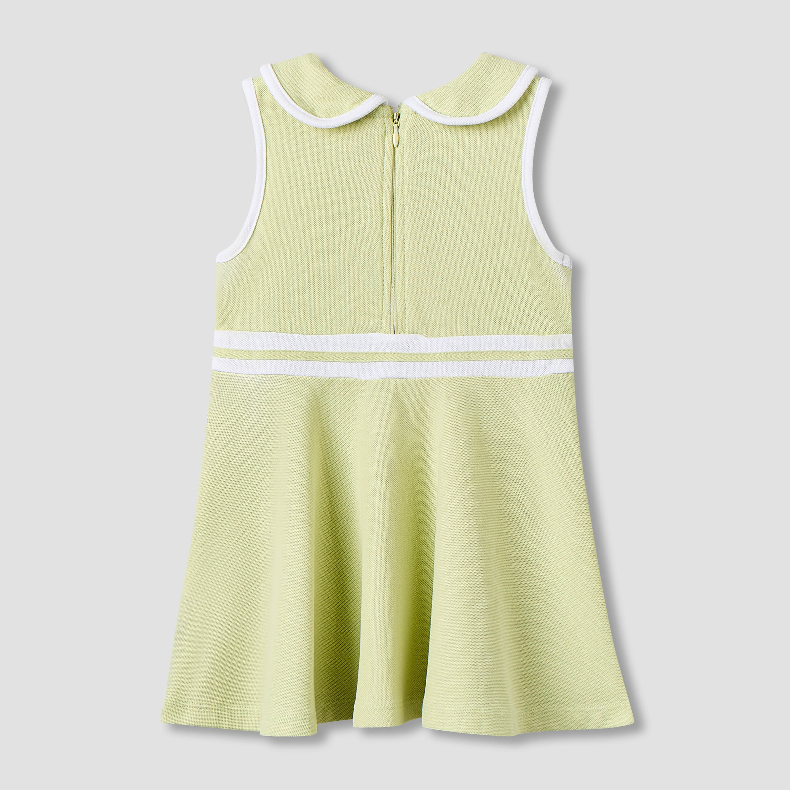 Juniors Peter Pan Collar Sleeveless Knee Length Dress with Zip Closure-baby-girls-clothing-dressesandjumpsuits-image-2