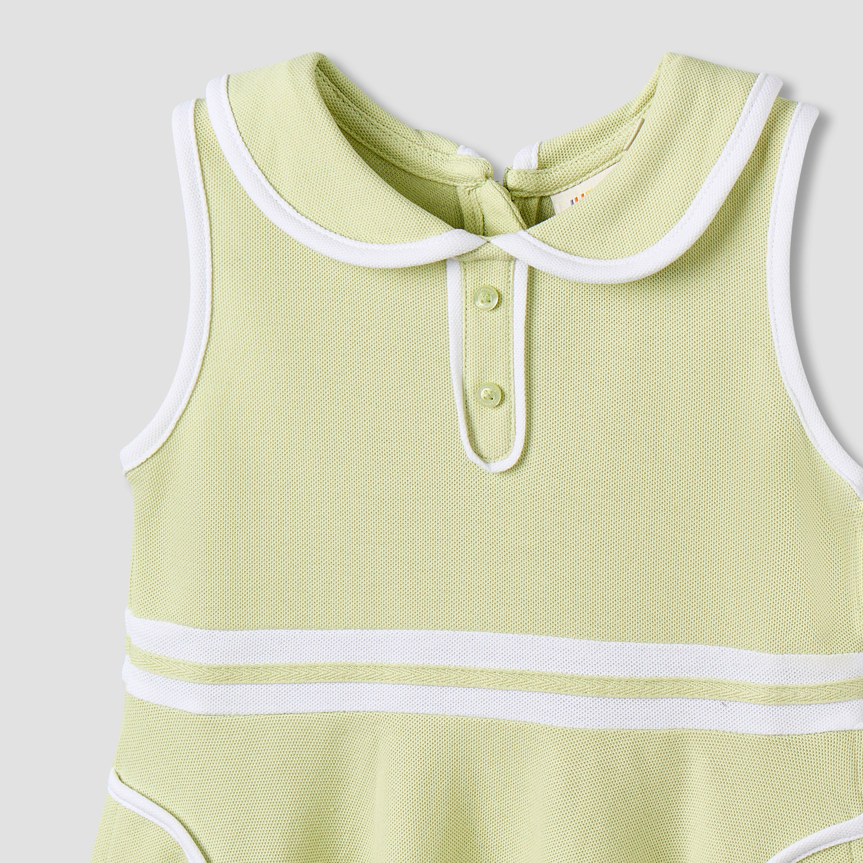 Juniors Peter Pan Collar Sleeveless Knee Length Dress with Zip Closure-baby-girls-clothing-dressesandjumpsuits-image-3