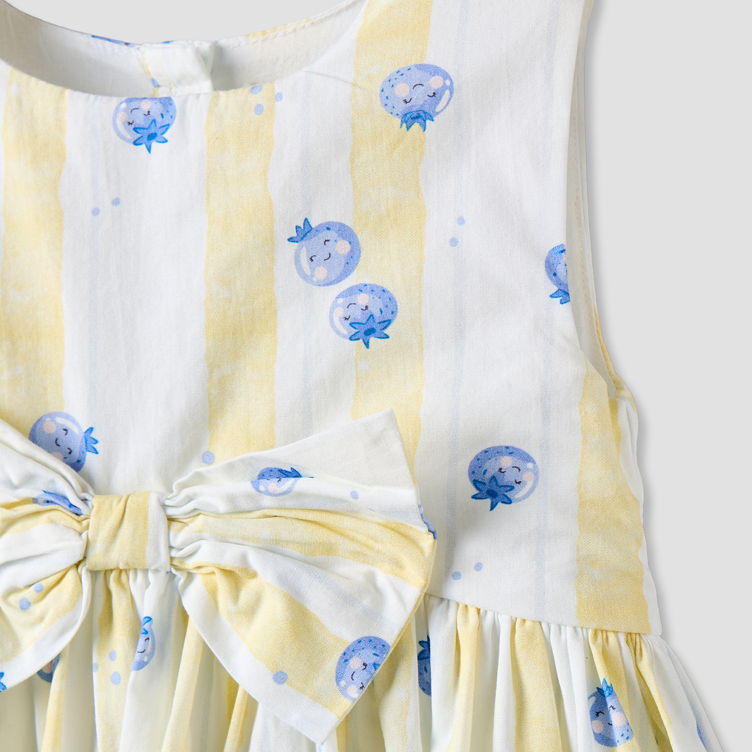 Juniors Round Neck Sleeveless Knee Length Dress with Bow Accent-baby-girls-clothing-dressesandjumpsuits-image-3