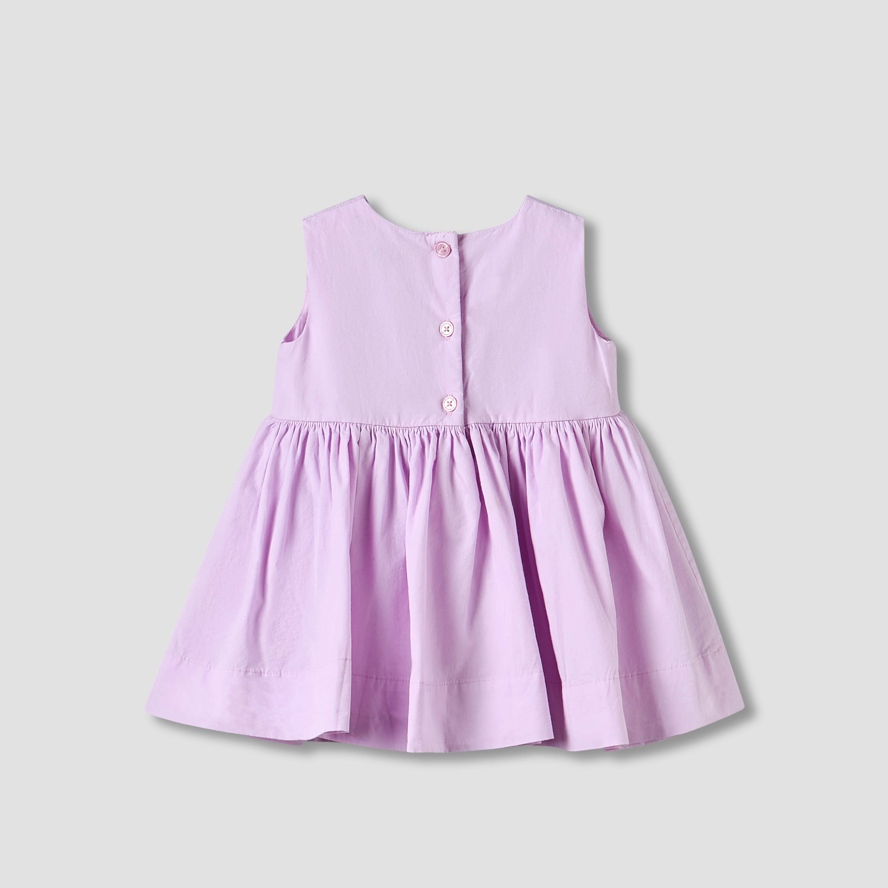 Juniors Round Neck Sleeveless Knee-Length Dress with Bow Accent-baby-girls-clothing-dressesandjumpsuits-image-3