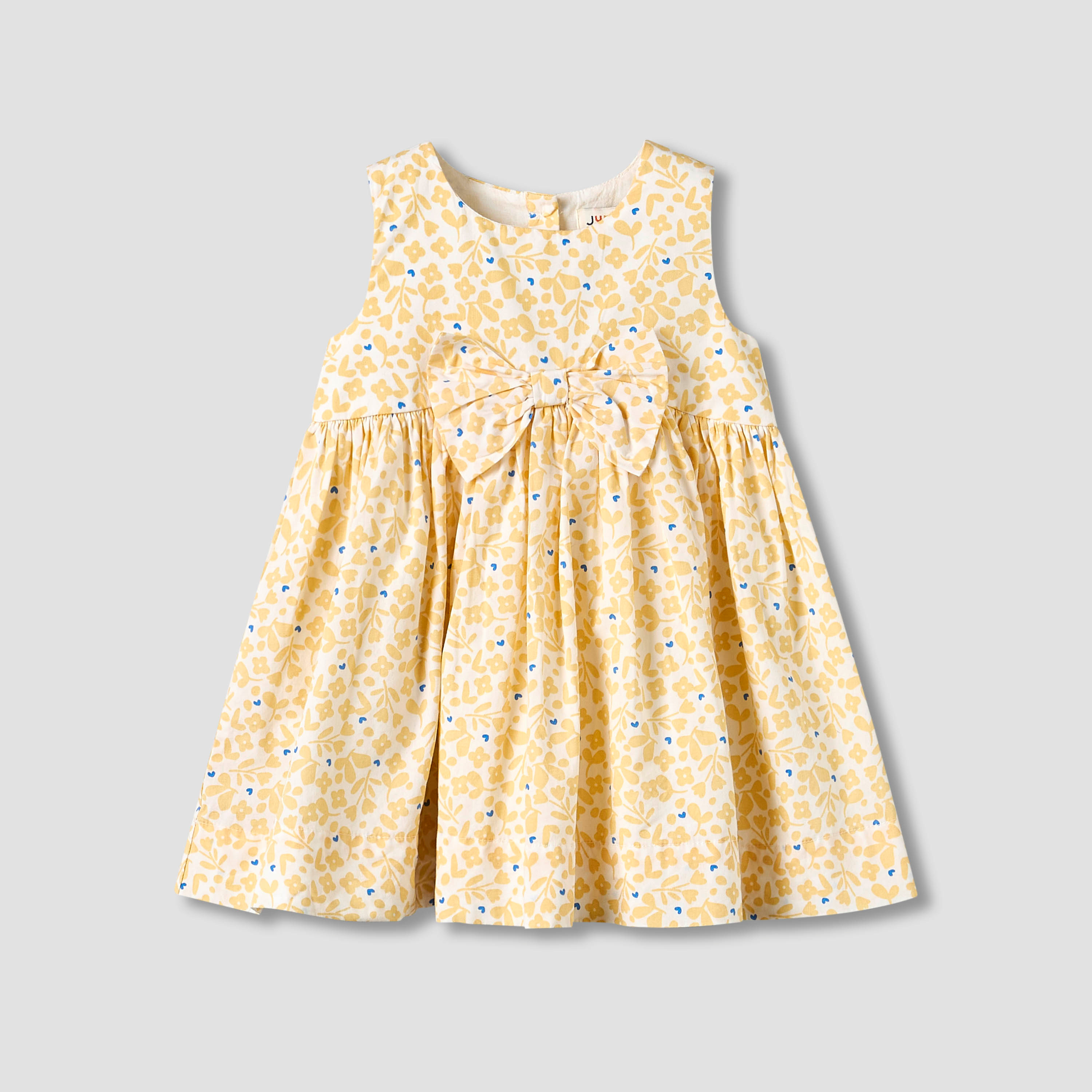 Juniors Round Neck Sleeveless Knee-Length Dress with Floral Print-baby-girls-clothing-dressesandjumpsuits-image-2