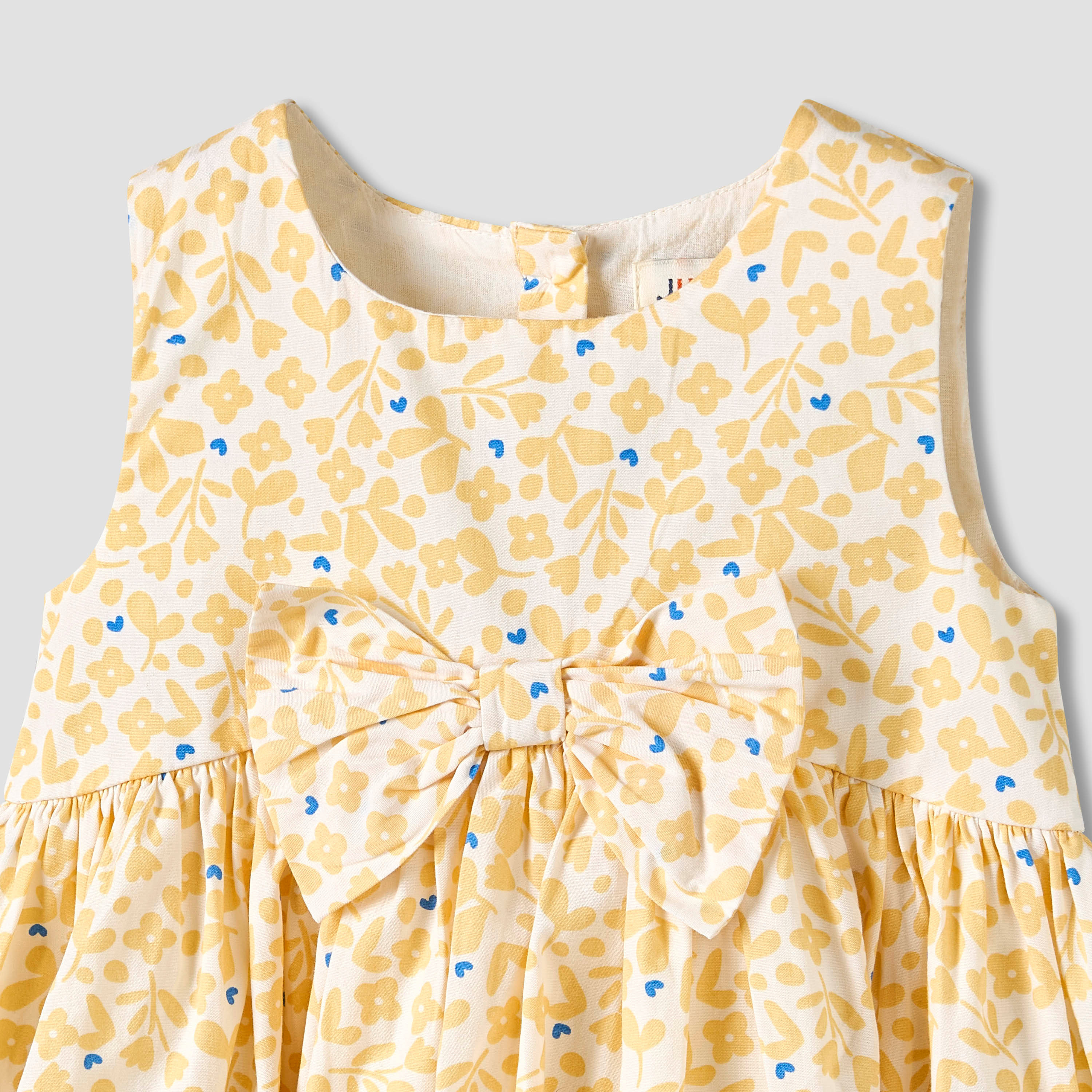 Juniors Round Neck Sleeveless Knee-Length Dress with Floral Print-baby-girls-clothing-dressesandjumpsuits-image-4