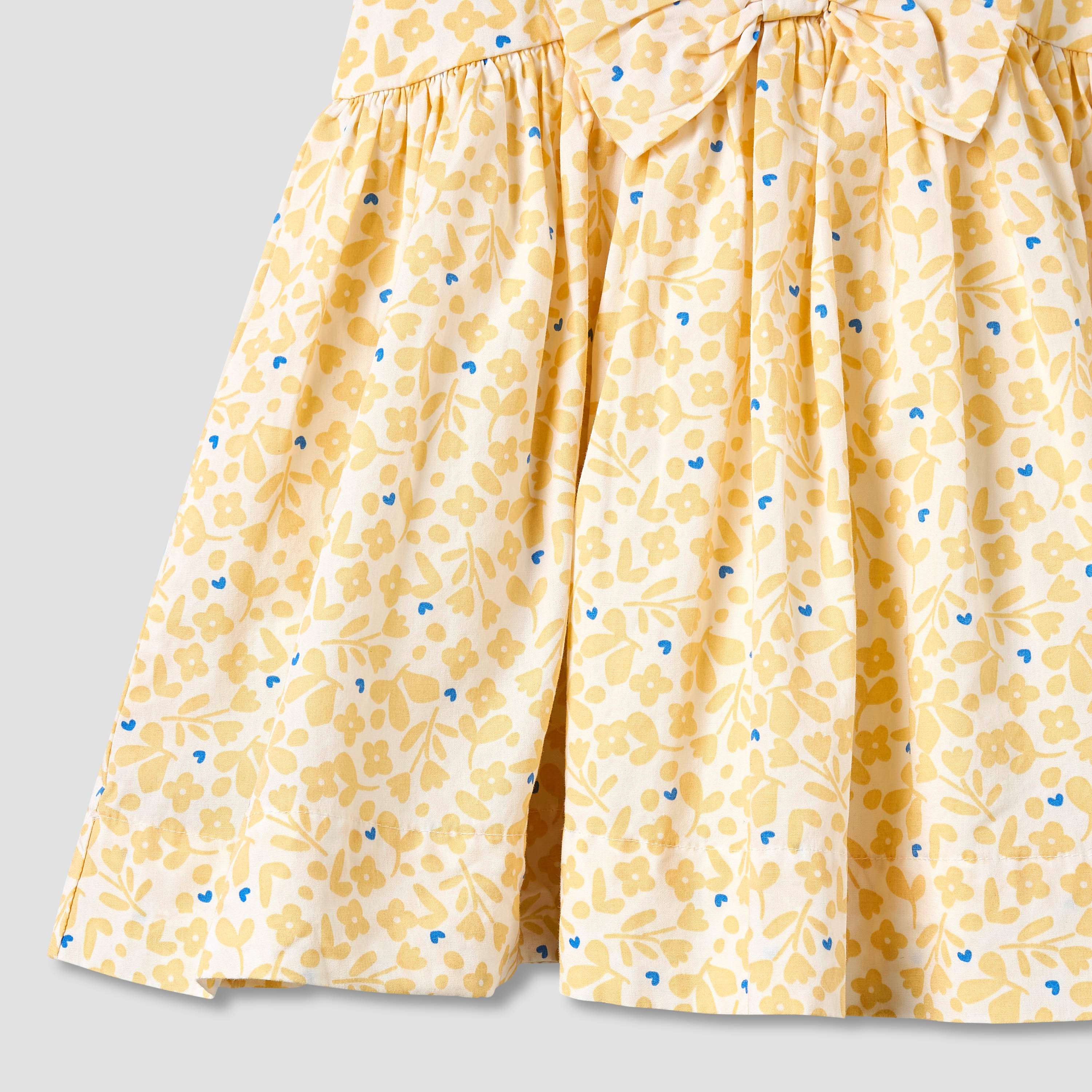 Juniors Round Neck Sleeveless Knee-Length Dress with Floral Print-baby-girls-clothing-dressesandjumpsuits-image-5
