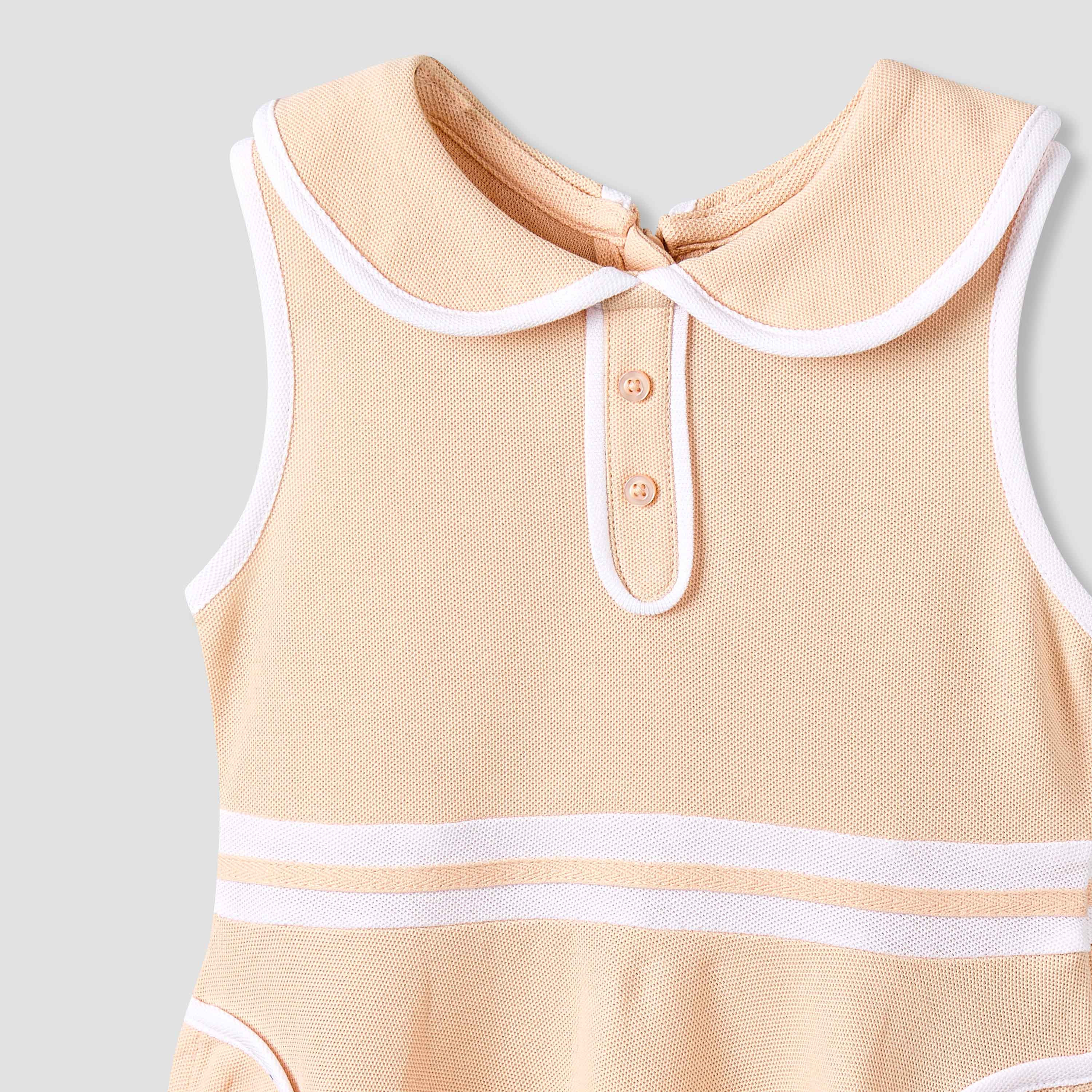 Juniors Peter Pan Collar Sleeveless Knee Length Dress with Zip Closure-baby-girls-clothing-dressesandjumpsuits-image-3