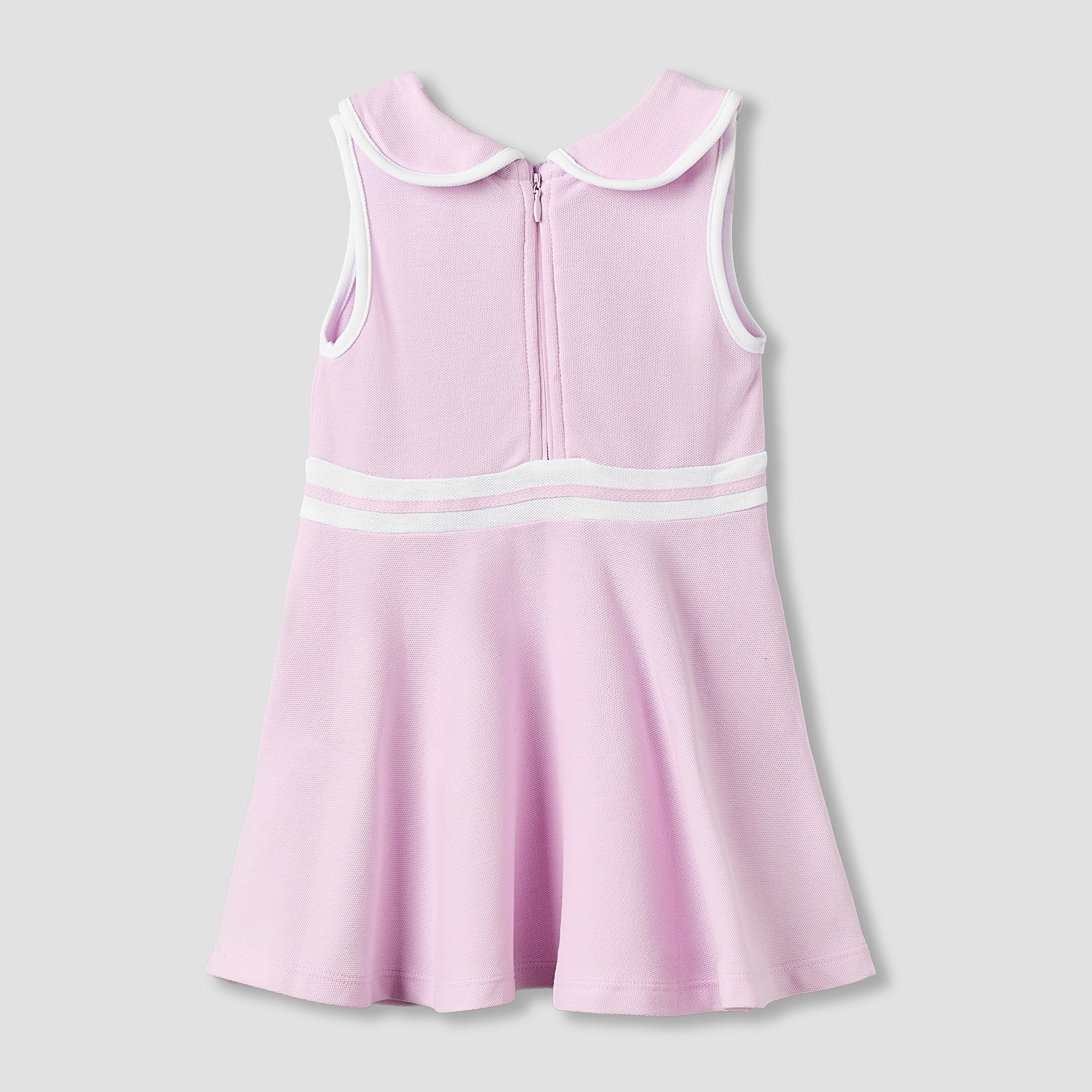 Juniors Peter Pan Collar Sleeveless Knee Length Dress with Zip Closure-baby-girls-clothing-dressesandjumpsuits-image-2