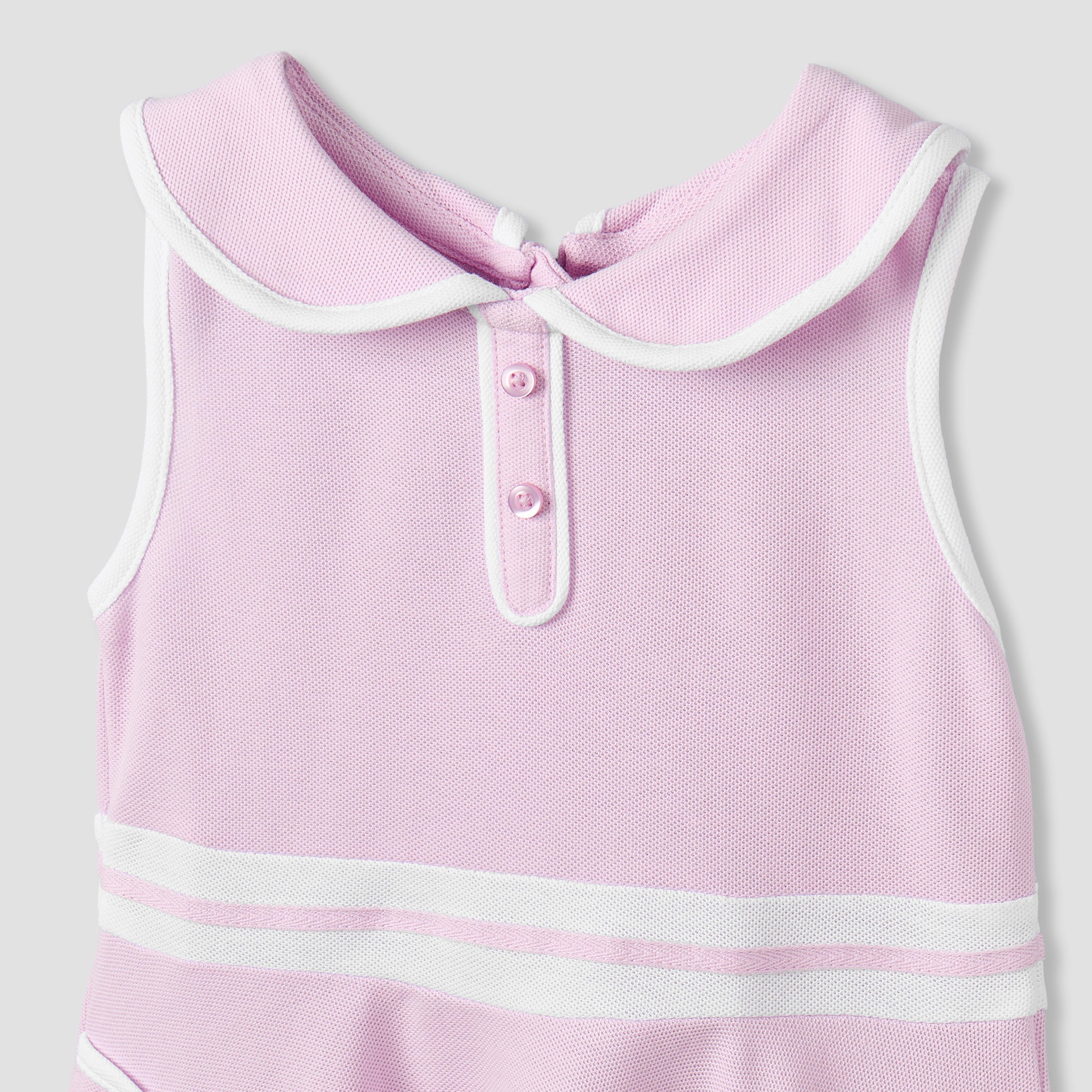 Juniors Peter Pan Collar Sleeveless Knee Length Dress with Zip Closure-baby-girls-clothing-dressesandjumpsuits-image-3