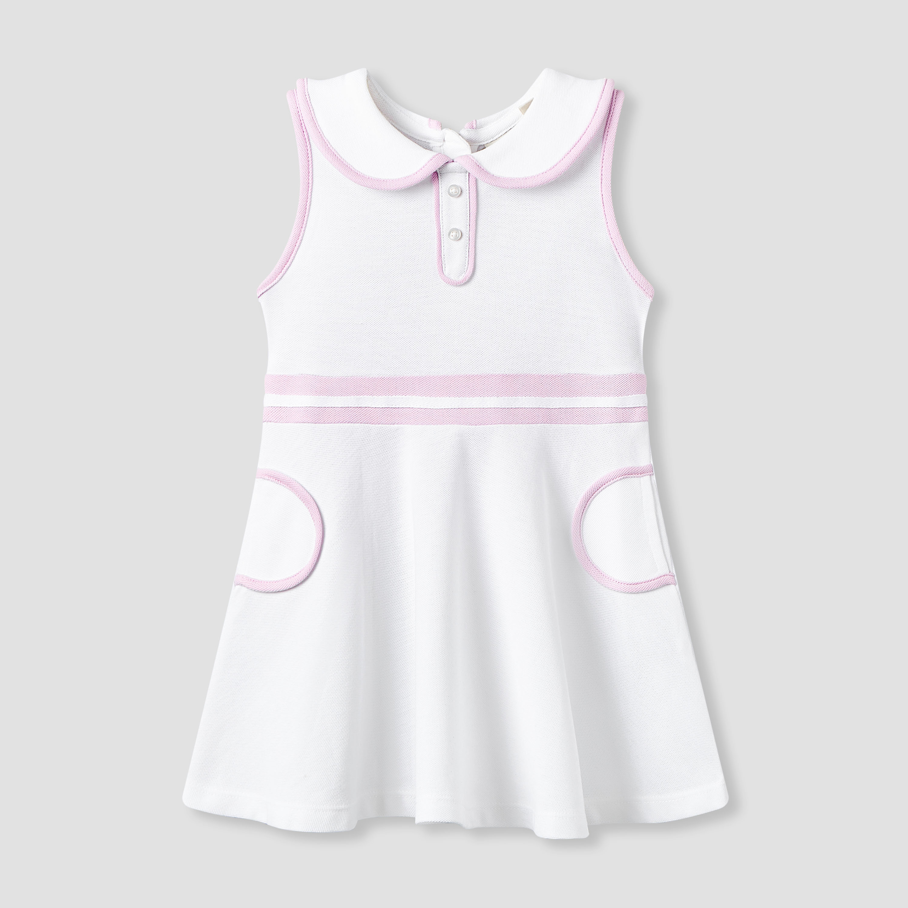 Juniors Peter Pan Collar Sleeveless Knee Length Dress with Zip Closure-baby-girls-clothing-dressesandjumpsuits-image-1
