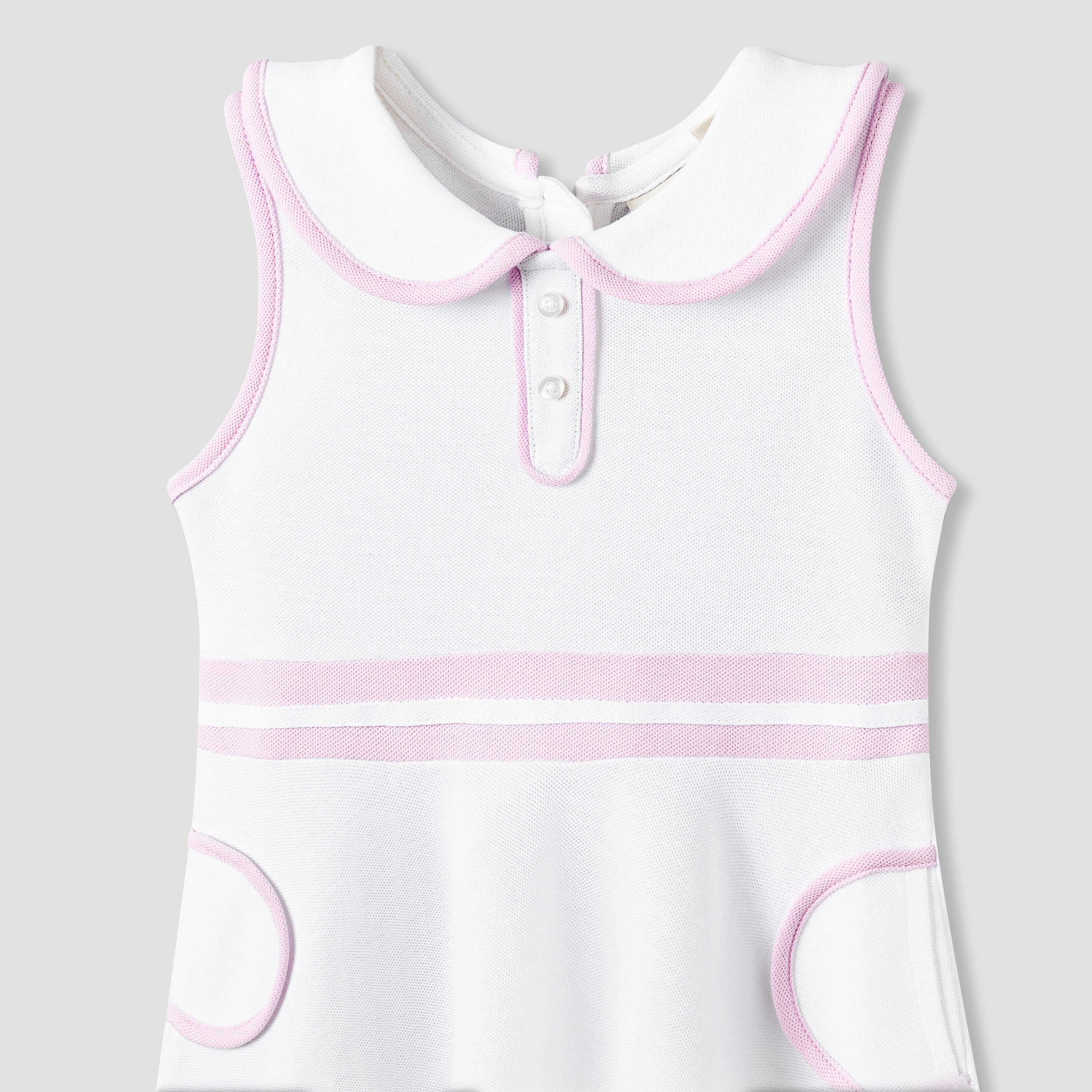 Juniors Peter Pan Collar Sleeveless Knee Length Dress with Zip Closure-baby-girls-clothing-dressesandjumpsuits-image-3