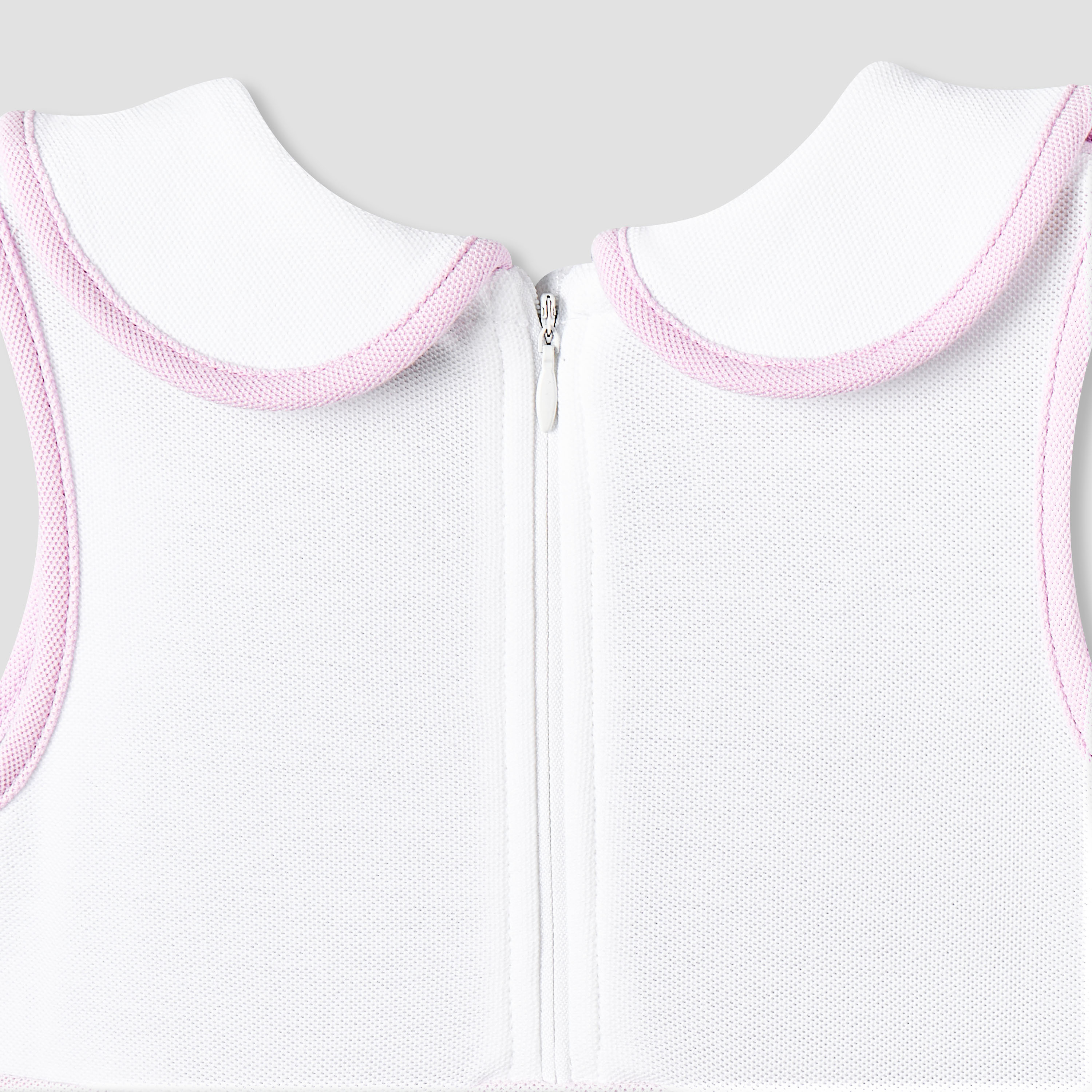 Juniors Peter Pan Collar Sleeveless Knee Length Dress with Zip Closure-baby-girls-clothing-dressesandjumpsuits-image-4