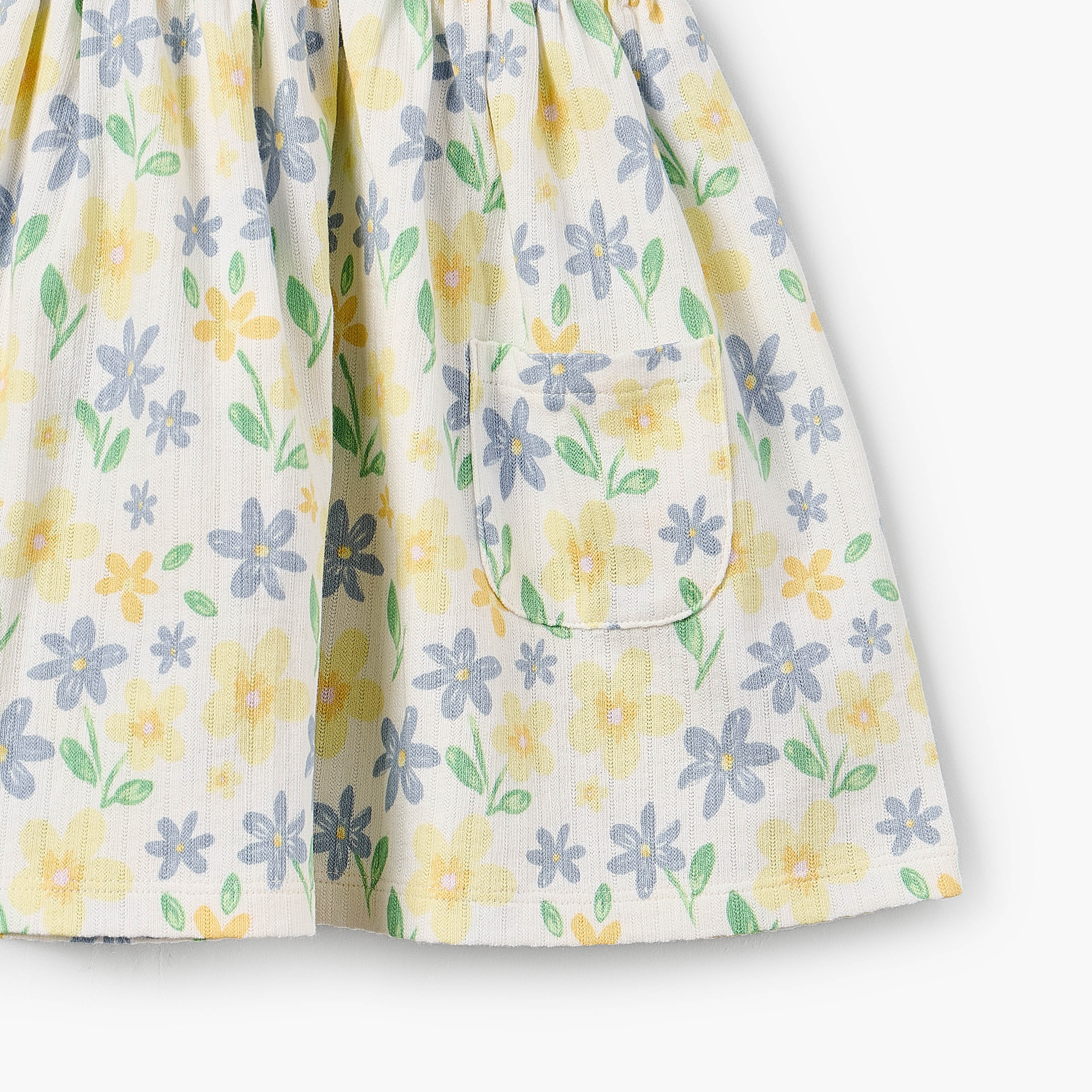 Juniors Round Neck Sleeveless Knee Length A-line Dress with Floral Print-baby-girls-clothing-dressesandjumpsuits-image-5