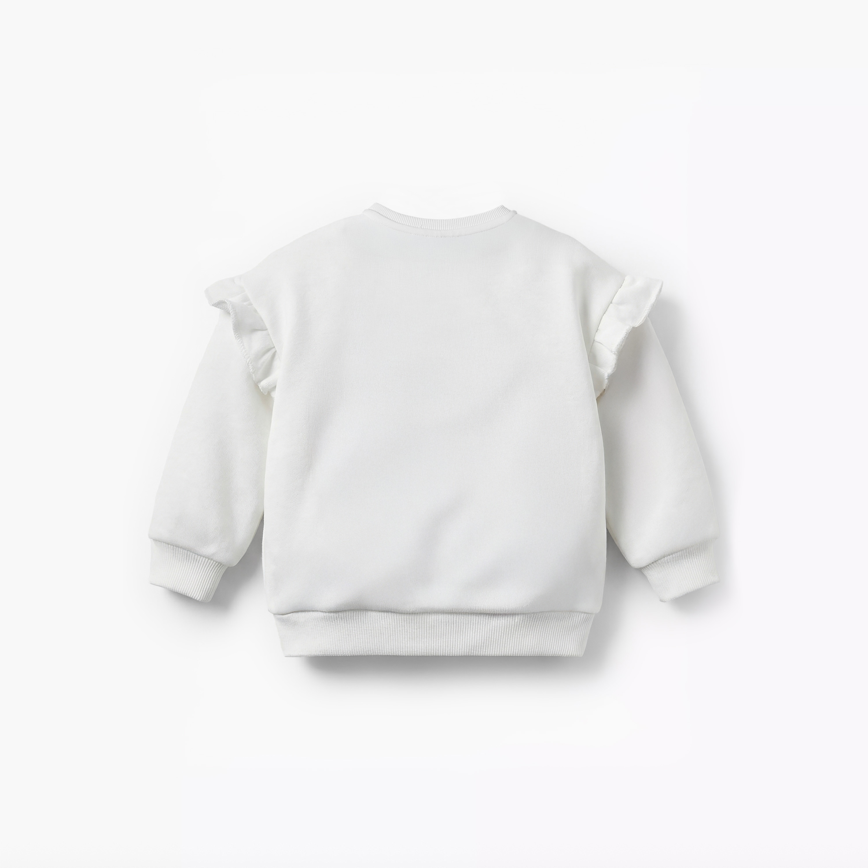 Juniors Bow Print Sweatshirt with Long Sleeves-baby-girls-clothing-sweatshirts-image-2