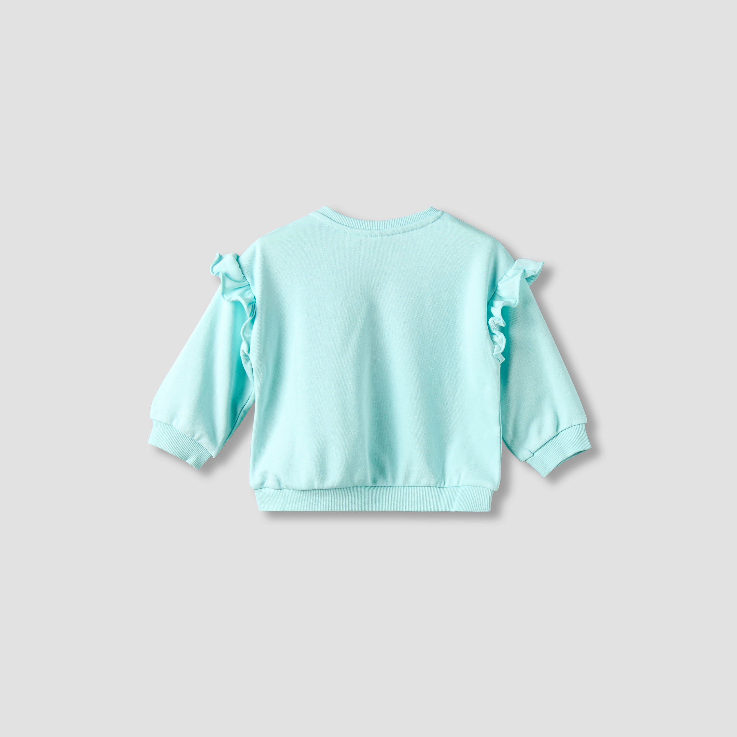 Juniors Bow Print Sweatshirt with Long Sleeves-baby-girls-clothing-winterwear-sweatshirts-image-2