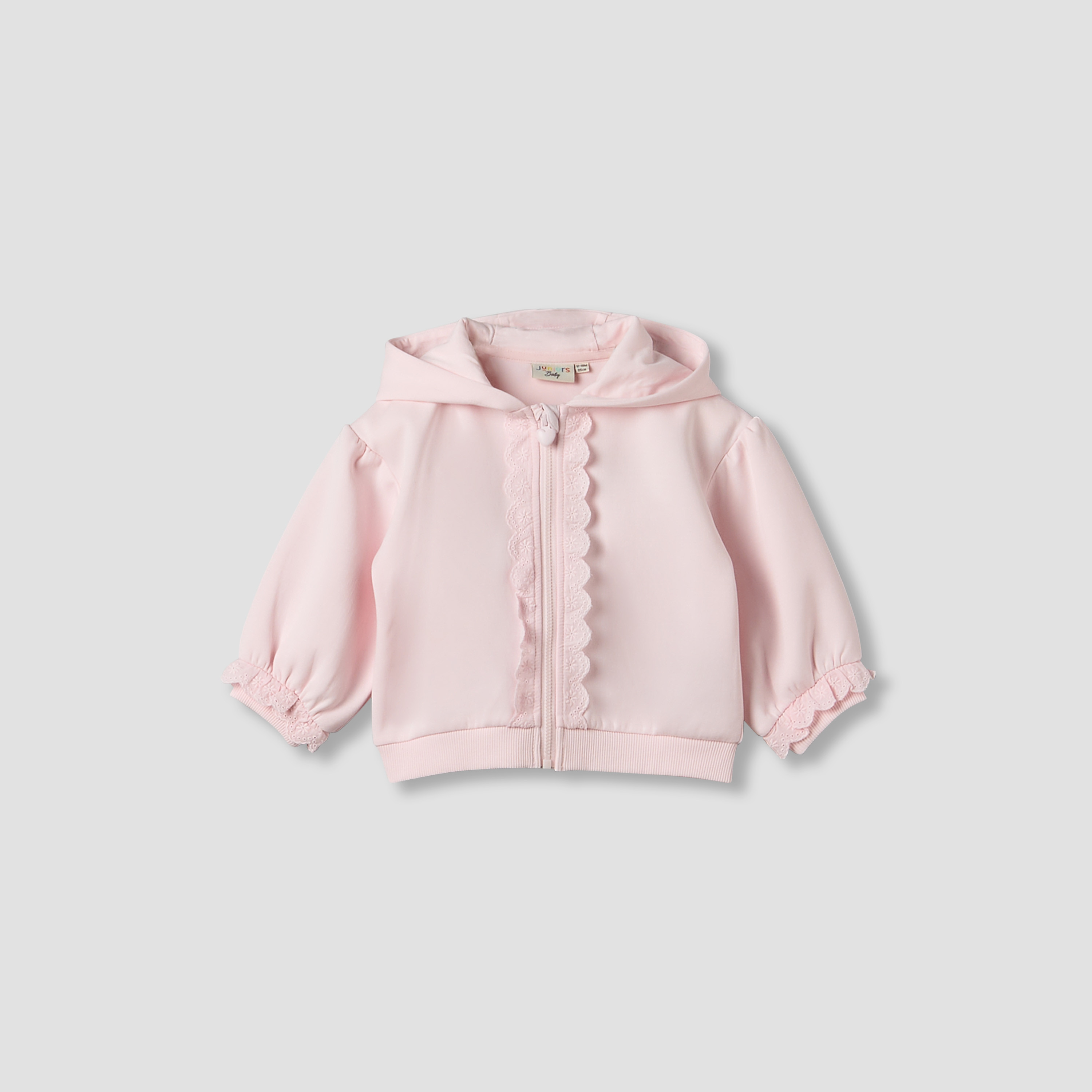 Juniors Hooded Long Sleeves Sweatshirt and Pants Set with Lace Detail-baby-girls-clothing-setsandcoords-image-3