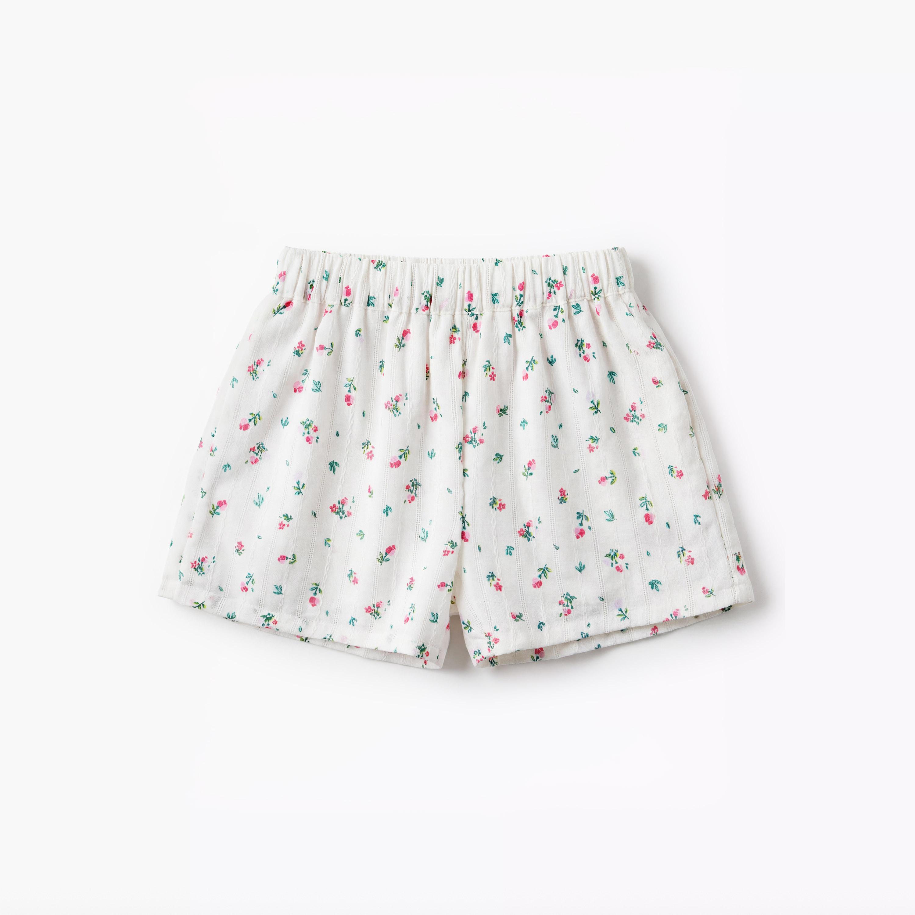 Juniors Round Neck Sleeveless Top and Shorts Set with Floral Print-baby-girls-clothing-setsandcoords-image-4