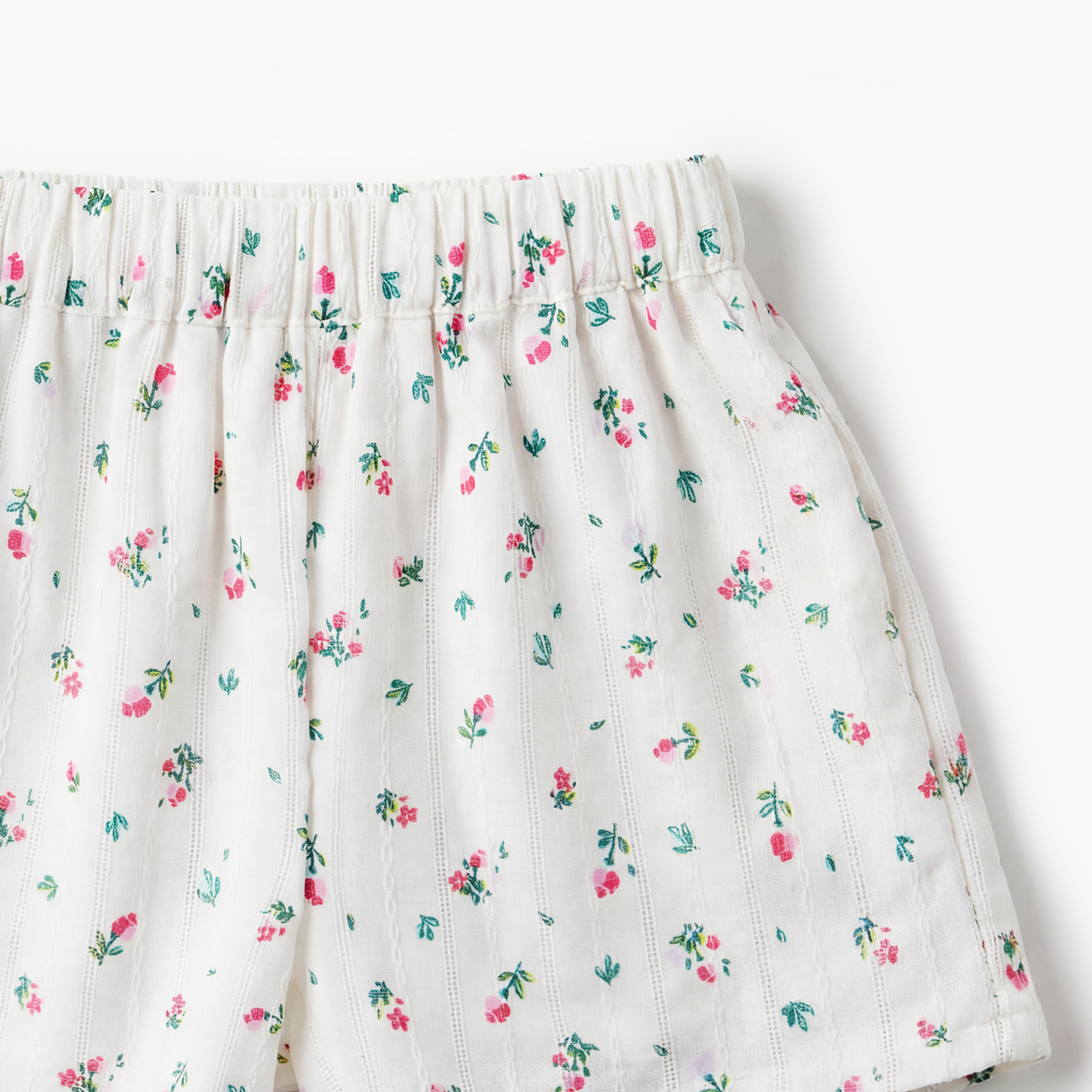 Juniors Round Neck Sleeveless Top and Shorts Set with Floral Print-baby-girls-clothing-setsandcoords-image-7