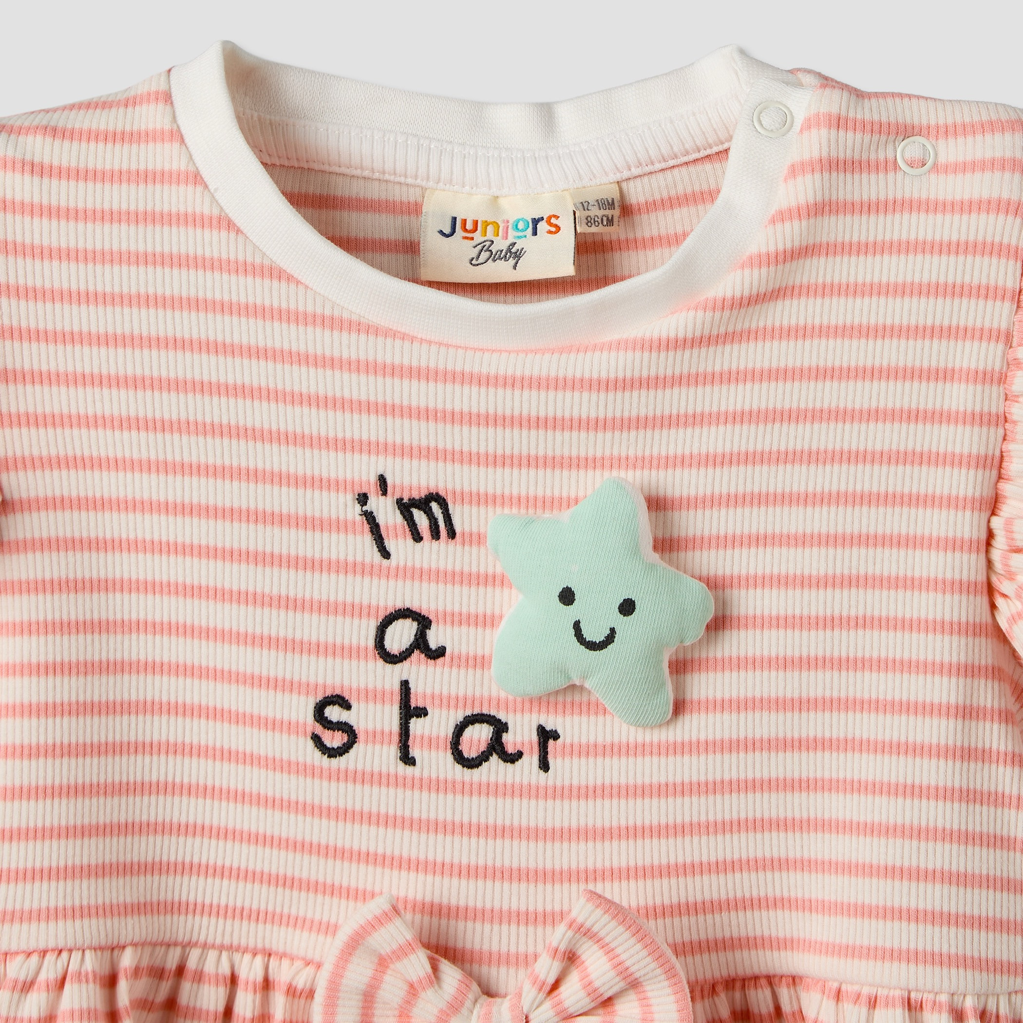 Juniors Round Neck Sleeveless Peplum Top and Shorts Set with Stripes-baby-girls-clothing-setsandcoords-image-5