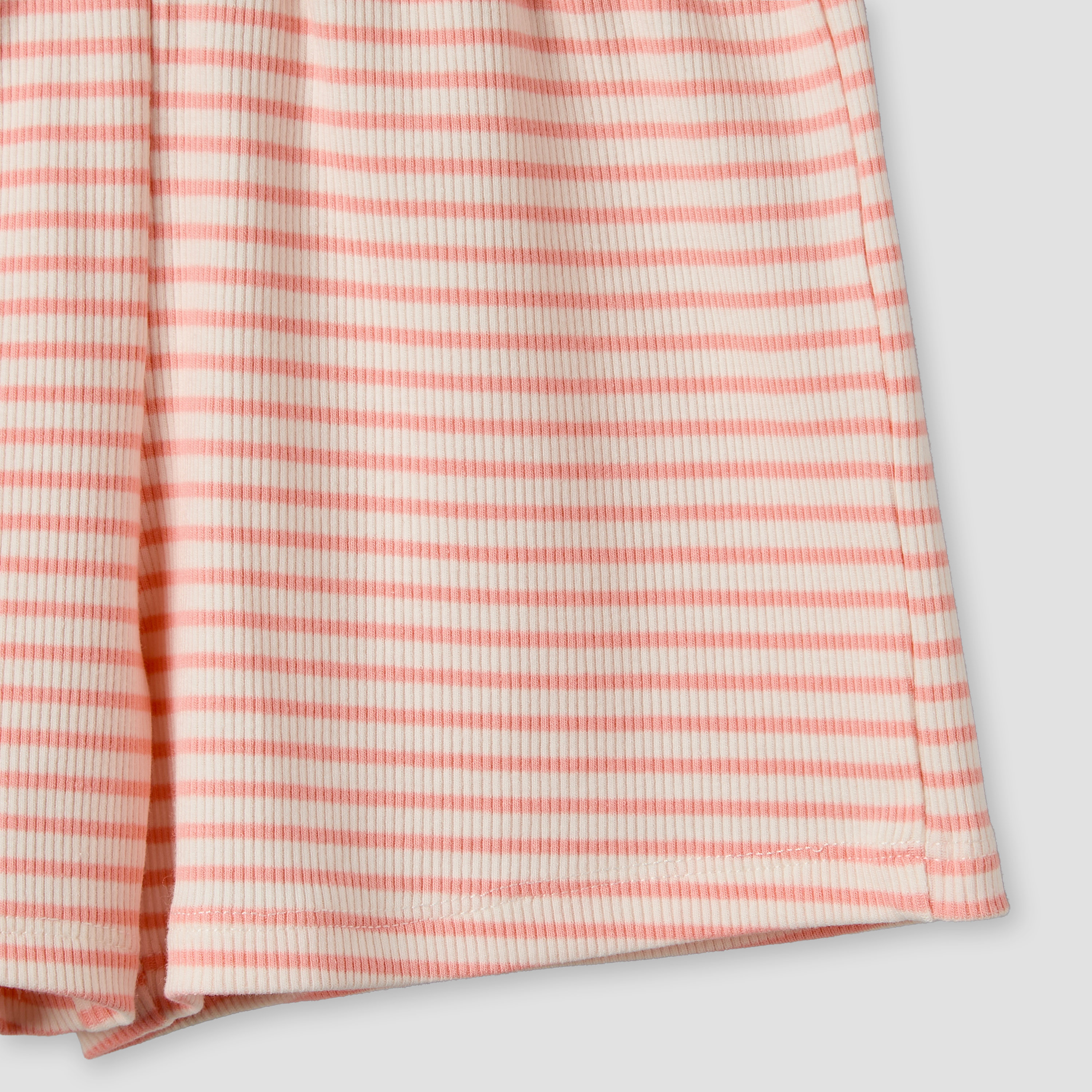 Juniors Round Neck Sleeveless Peplum Top and Shorts Set with Stripes-baby-girls-clothing-setsandcoords-image-8