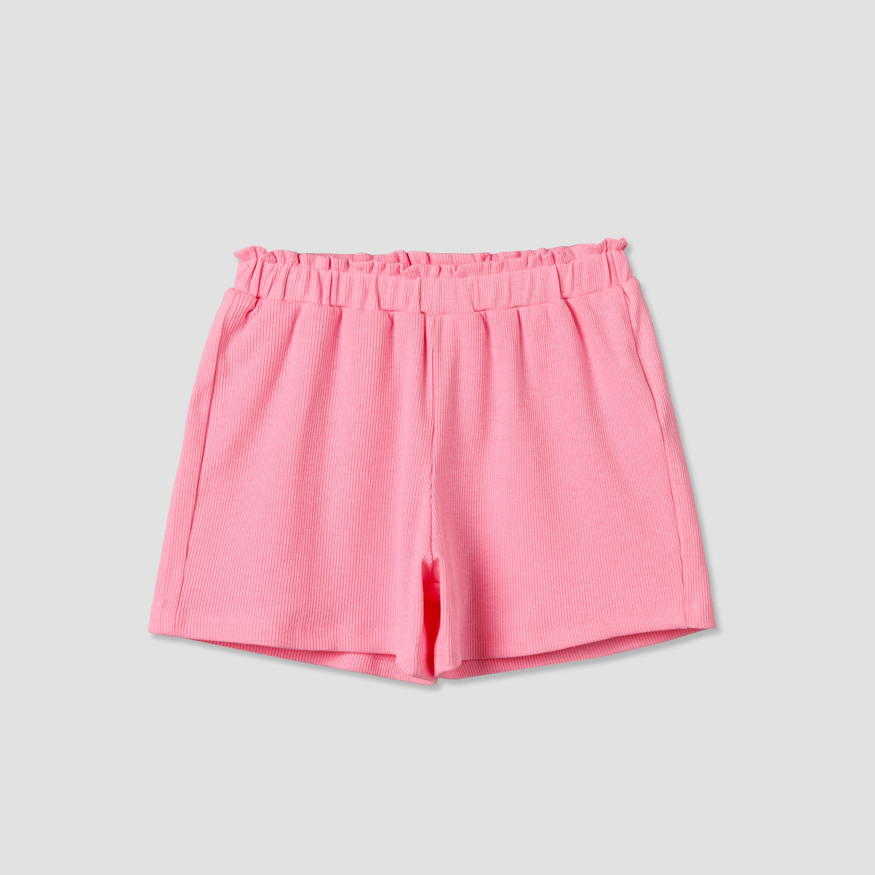 Juniors Round Neck Short Sleeves Top and Shorts Set with Bow Accent-baby-girls-clothing-setsandcoords-image-4