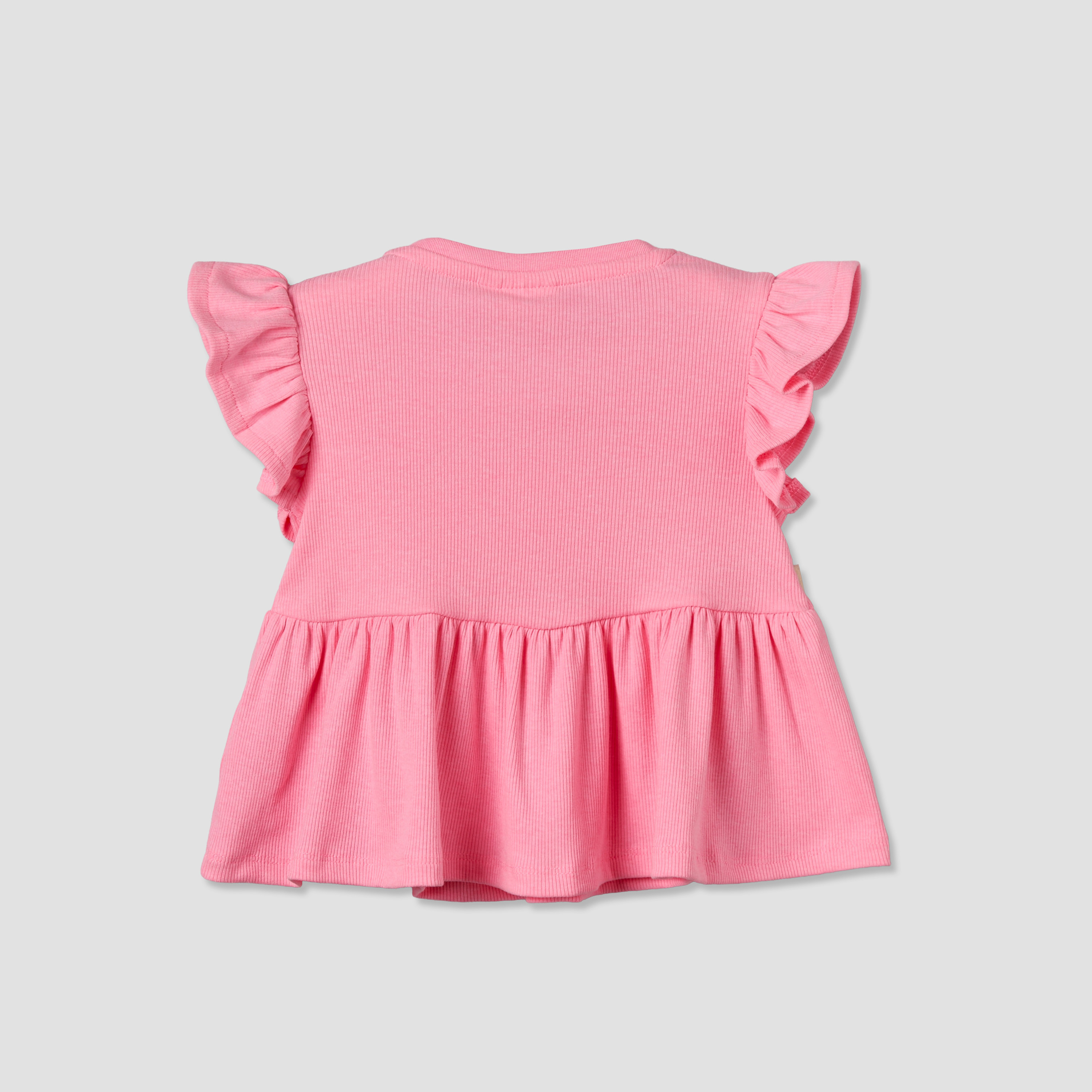 Juniors Round Neck Short Sleeves Top and Shorts Set with Bow Accent-baby-girls-clothing-setsandcoords-image-5