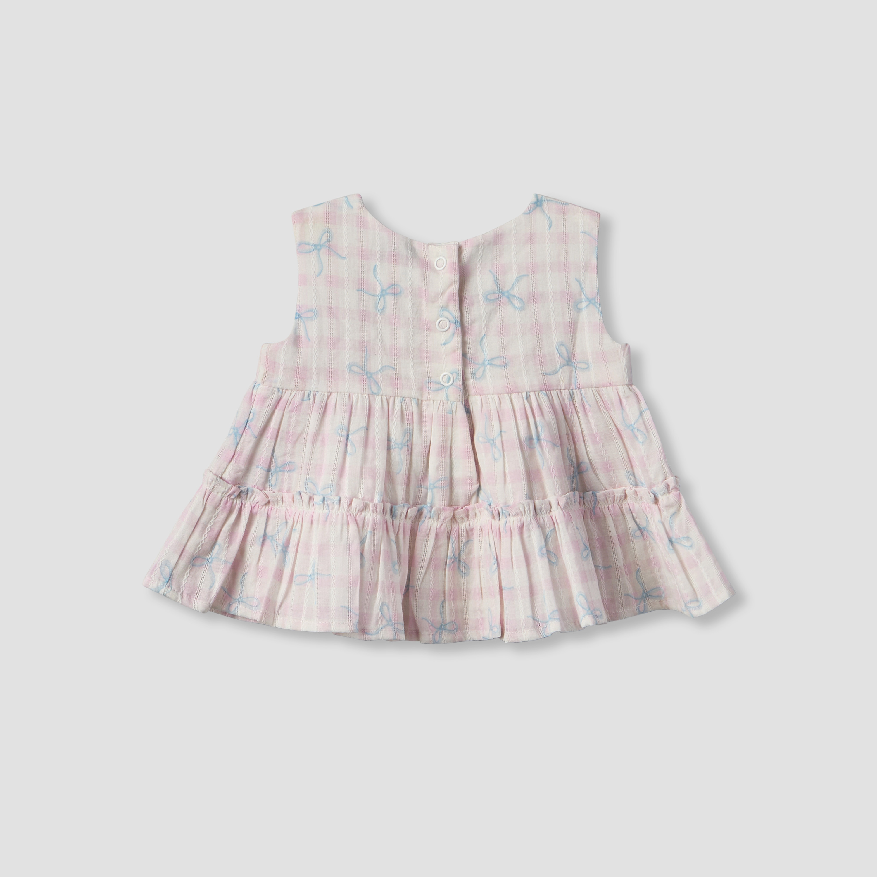 Juniors Round Neck Sleeveless Top and Shorts Set with Bow Print-baby-girls-clothing-setsandcoords-image-5