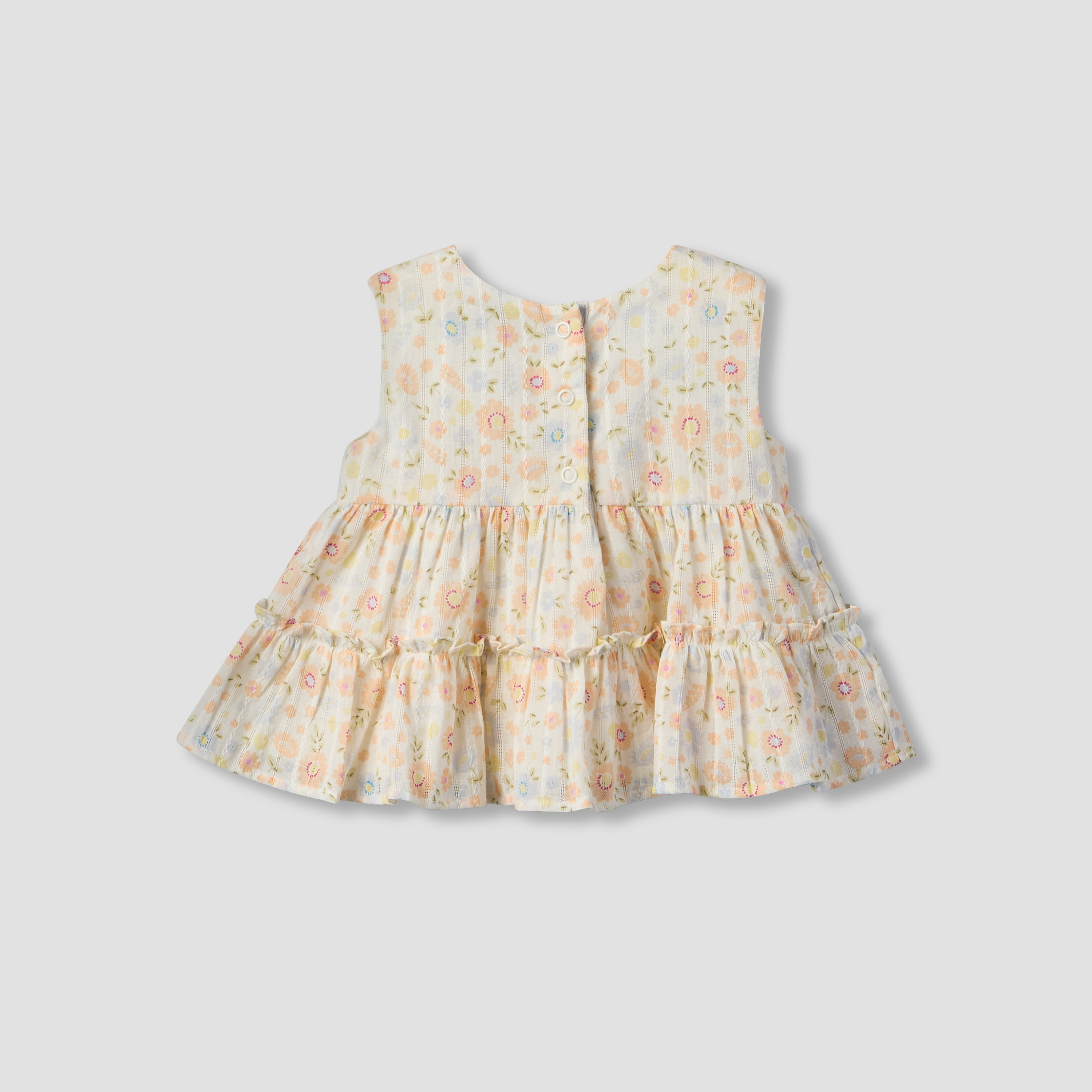 Juniors Round Neck Sleeveless Top and Shorts Set with Floral Print-baby-girls-clothing-setsandcoords-image-5