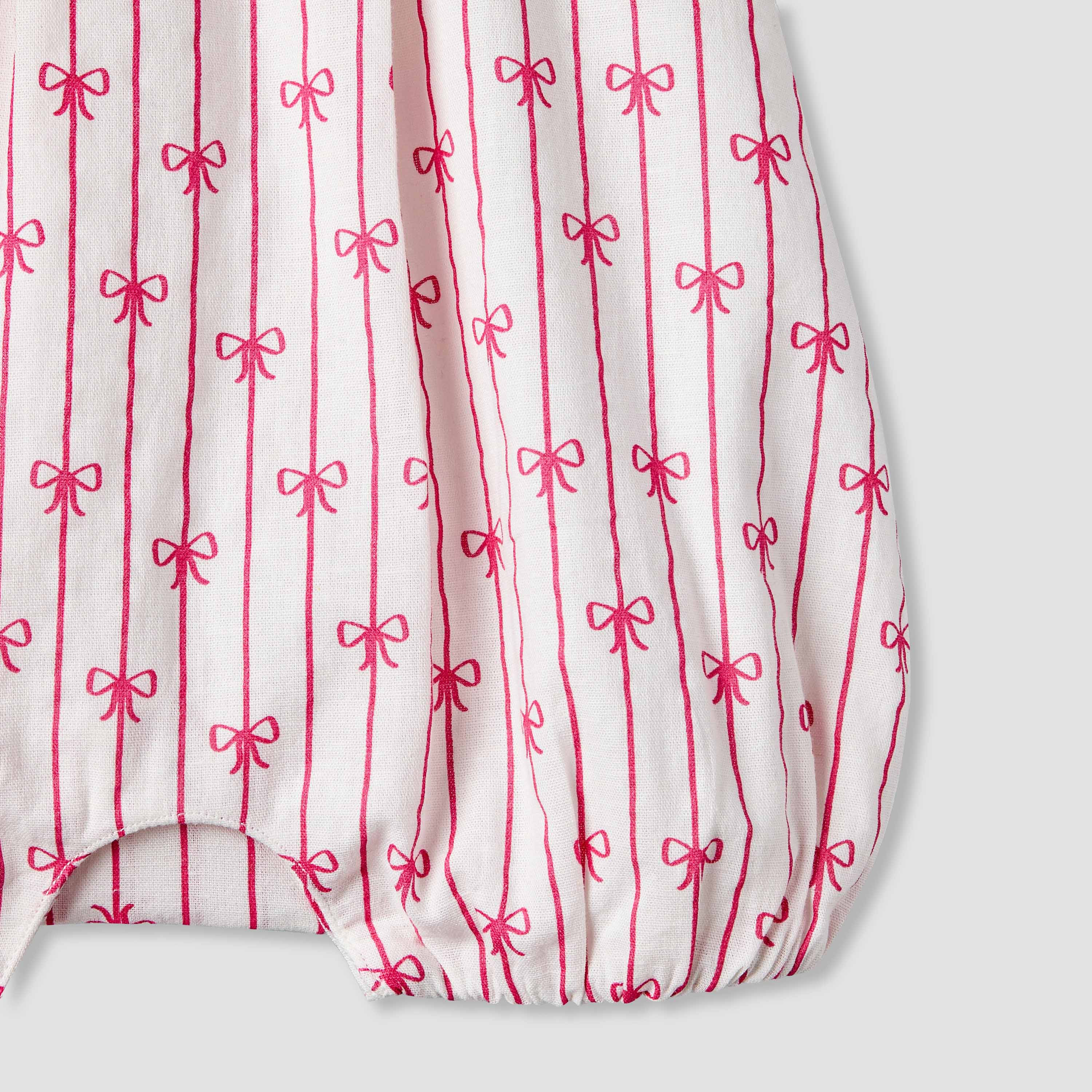 Juniors Peter Pan Collar Sleeveless Romper with Bow Print-baby-girls-clothing-rompers-image-4