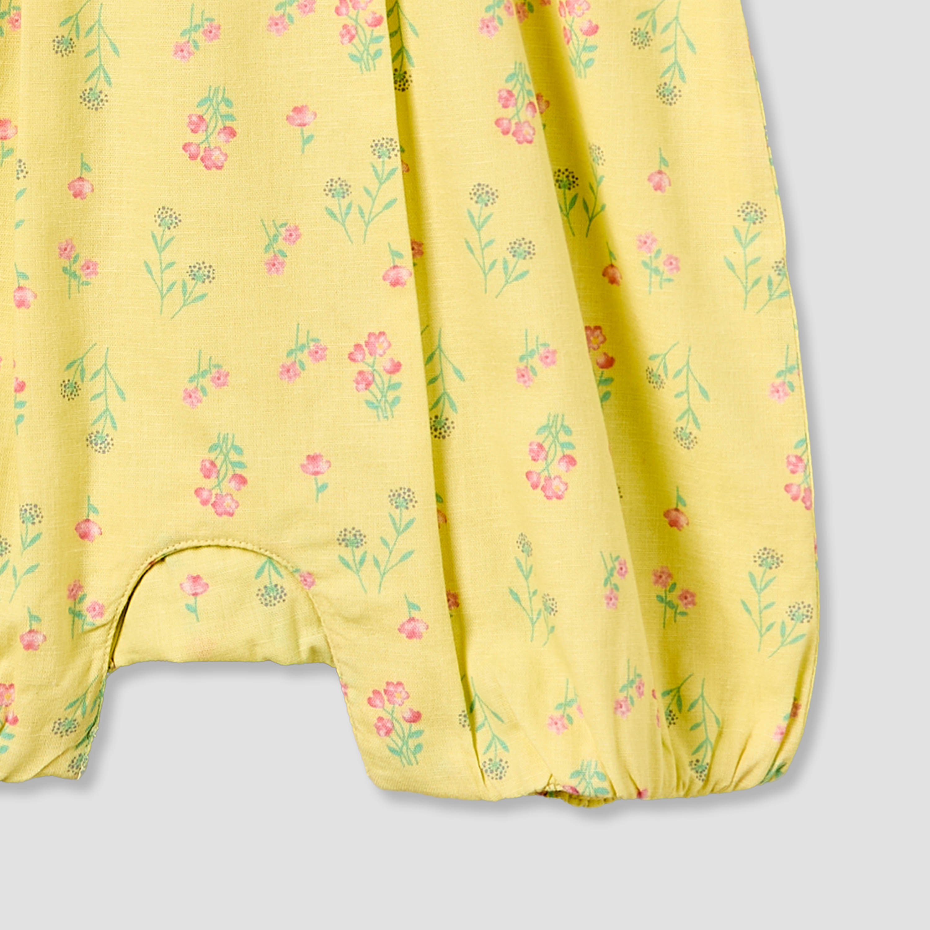 Juniors Peter Pan Collar Sleeveless Romper with Floral Print-baby-girls-clothing-rompers-image-5