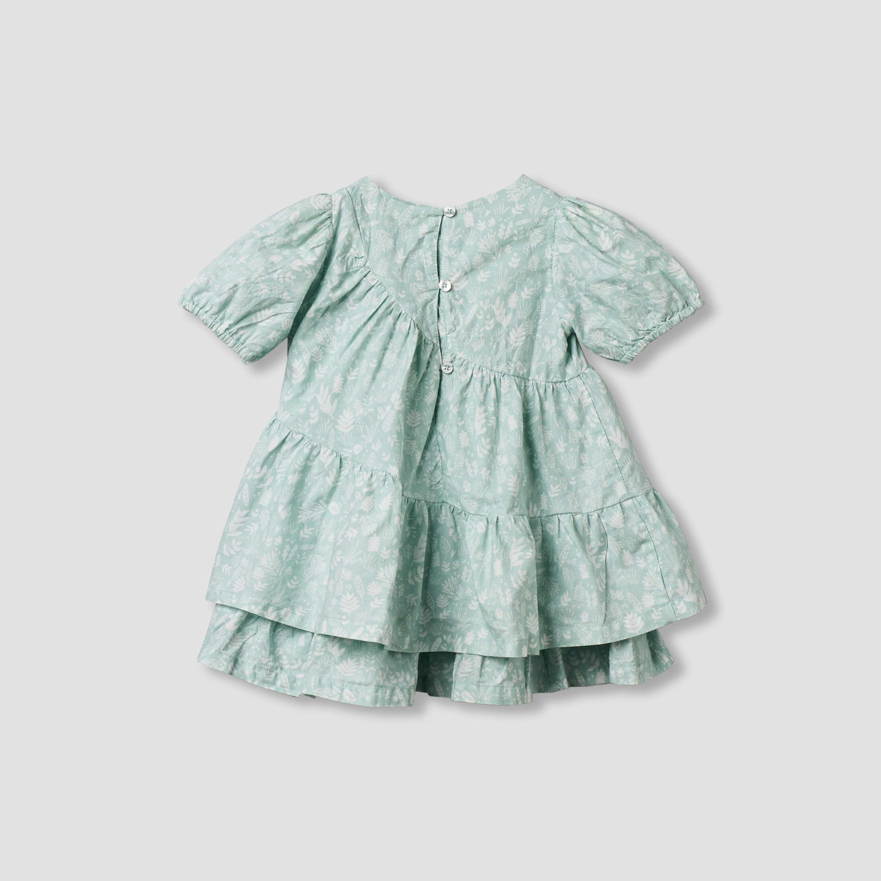 Juniors Round Neck Short Sleeves Tiered Dress with Headband-baby-girls-clothing-dressesandjumpsuits-image-4