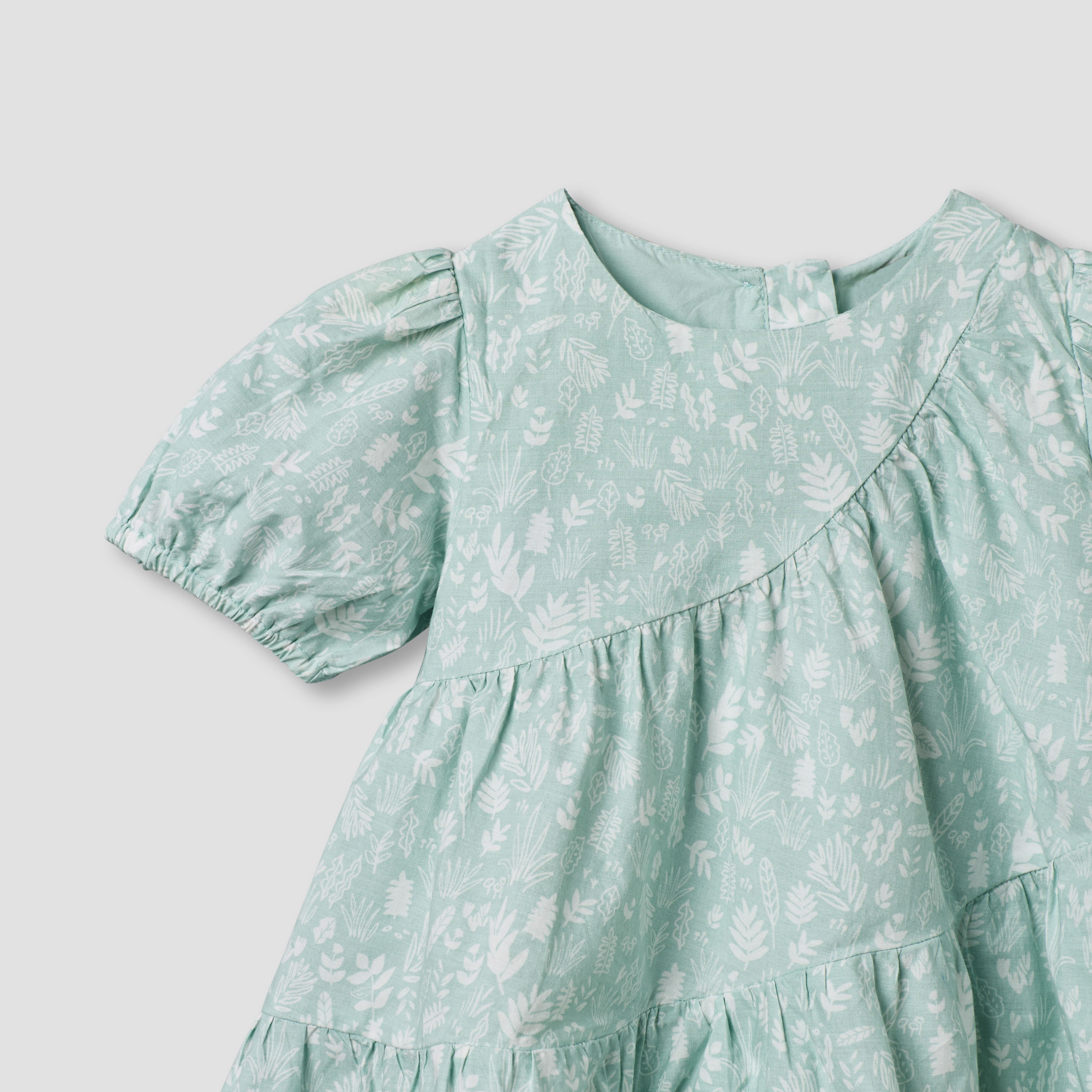 Juniors Round Neck Short Sleeves Tiered Dress with Headband-baby-girls-clothing-dressesandjumpsuits-image-6