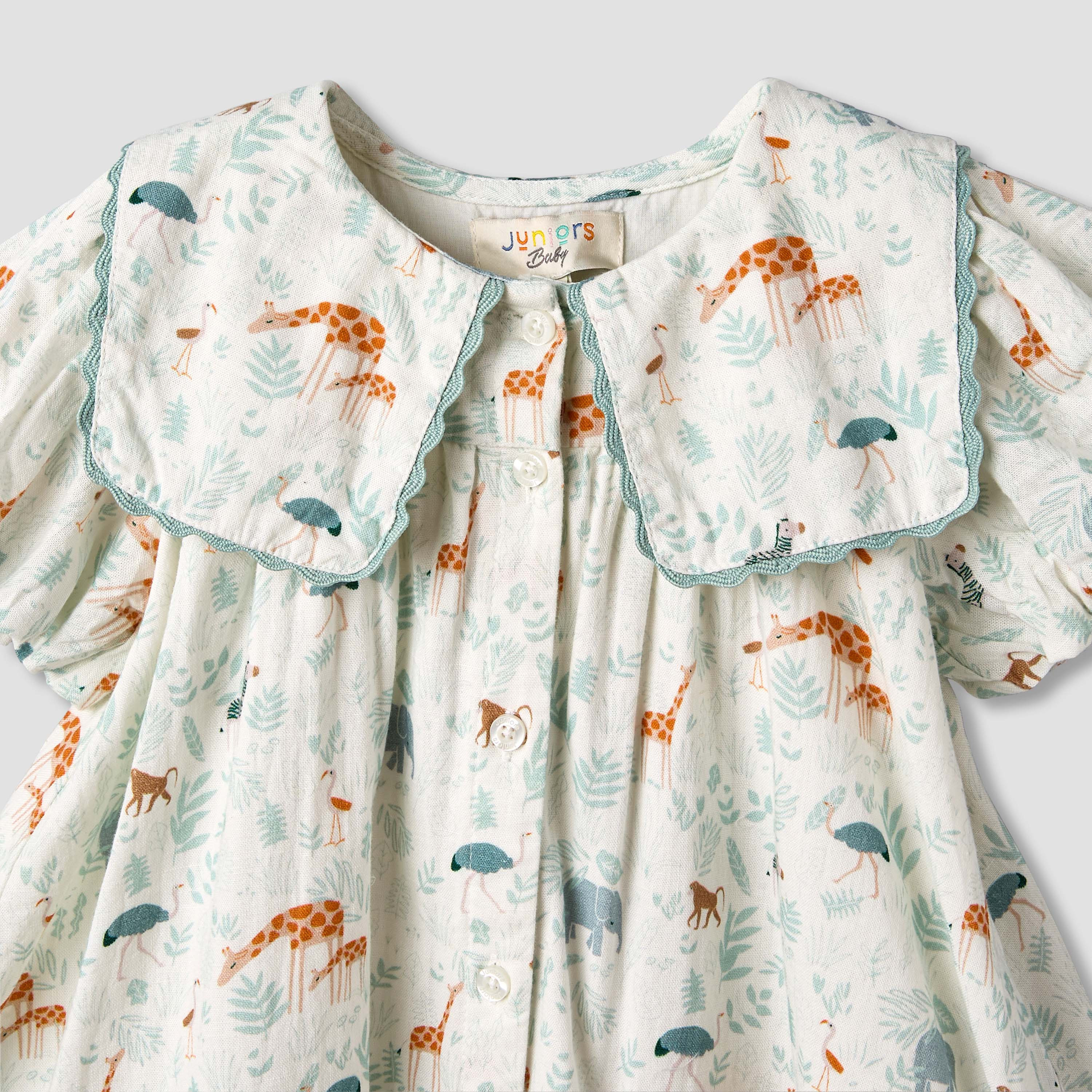 Juniors Sailor Collar Short Sleeve Dress with Bow Hairband-baby-girls-clothing-dressesandjumpsuits-image-6