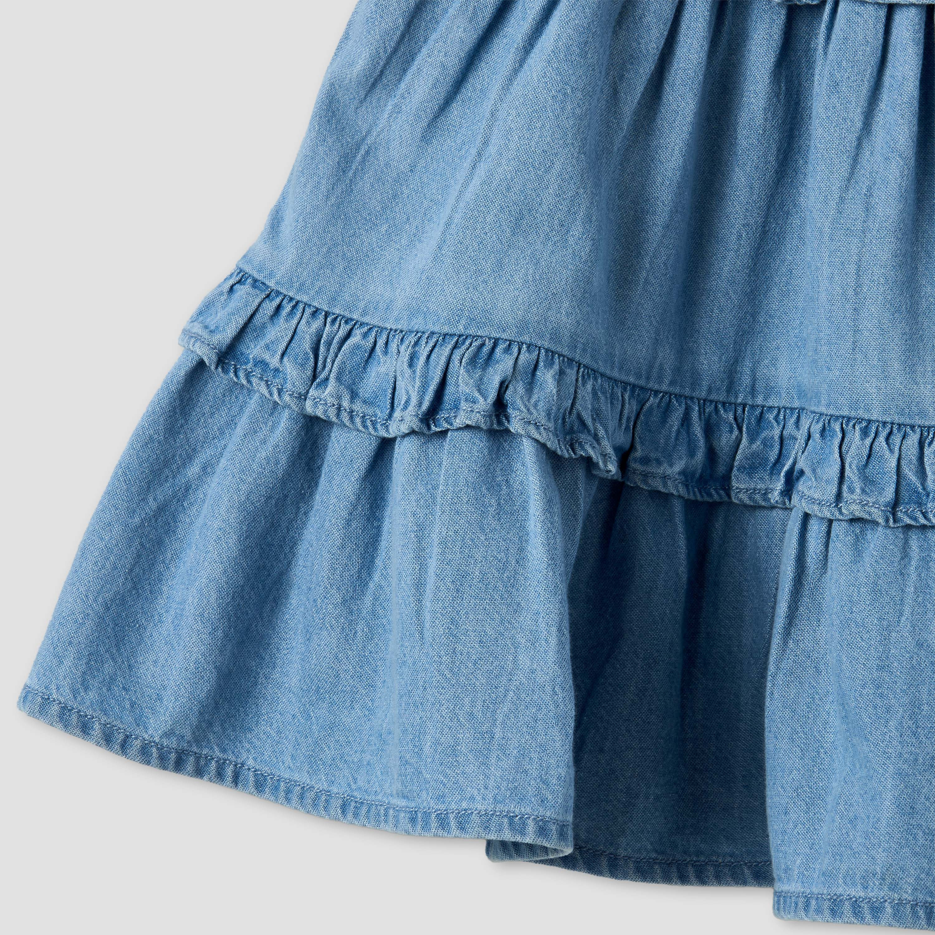 Juniors Round Neck Short Sleeves Tiered Dress with Headband-baby-girls-clothing-dressesandjumpsuits-image-7