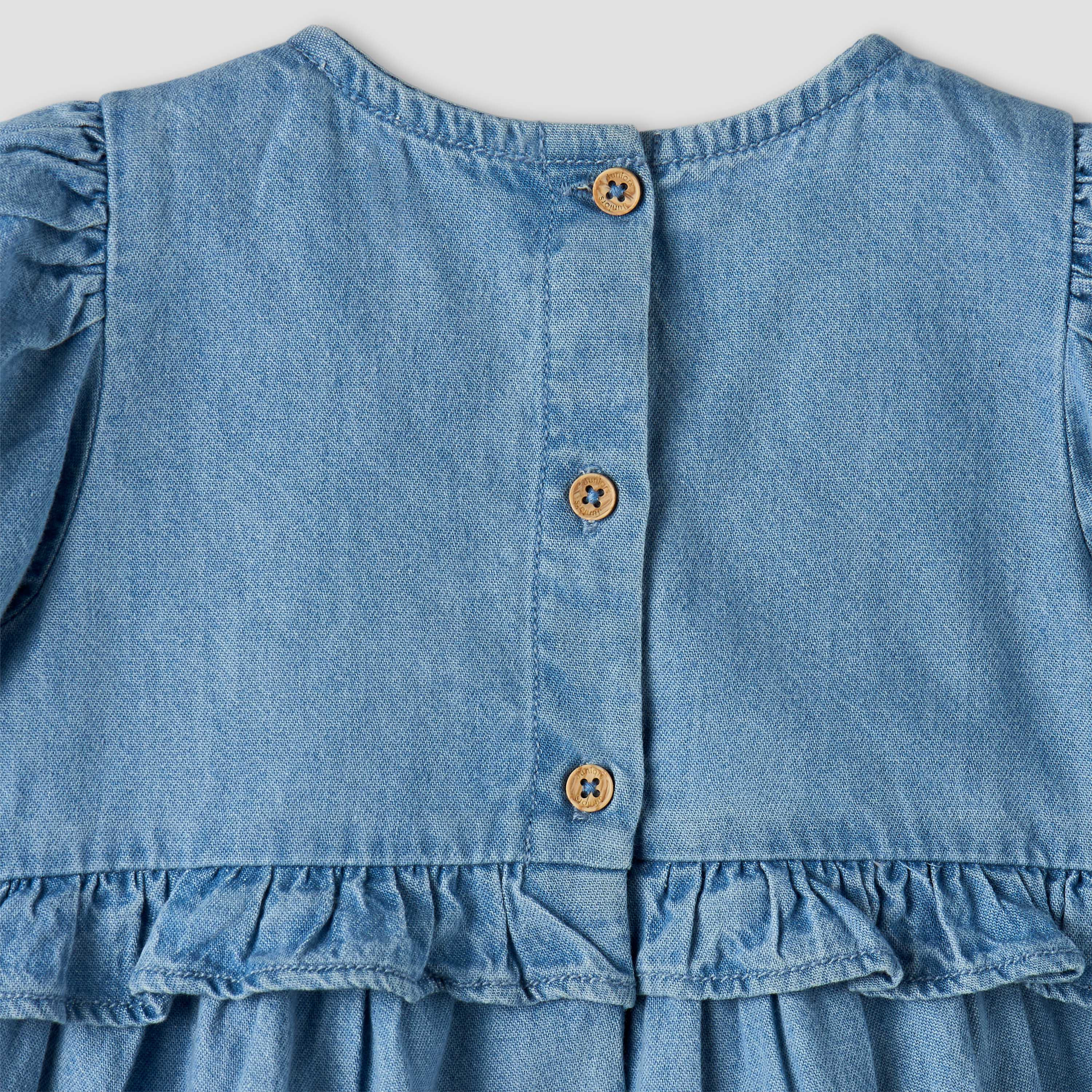 Juniors Round Neck Short Sleeves Tiered Dress with Headband-baby-girls-clothing-dressesandjumpsuits-image-9
