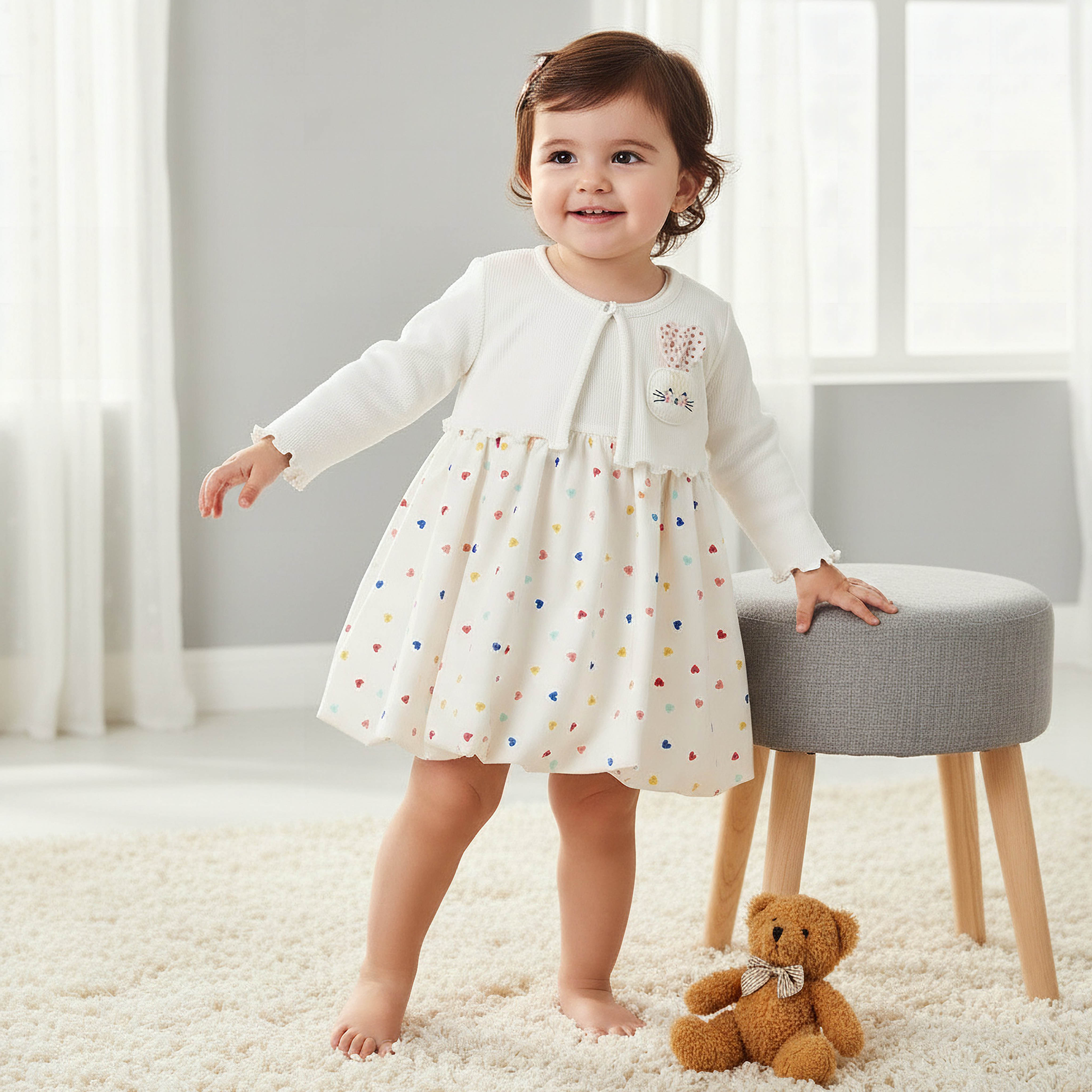 Juniors Round Neck Sleeveless Dress with Bolero Jacket-baby-girls-clothing-dressesandjumpsuits-image-1