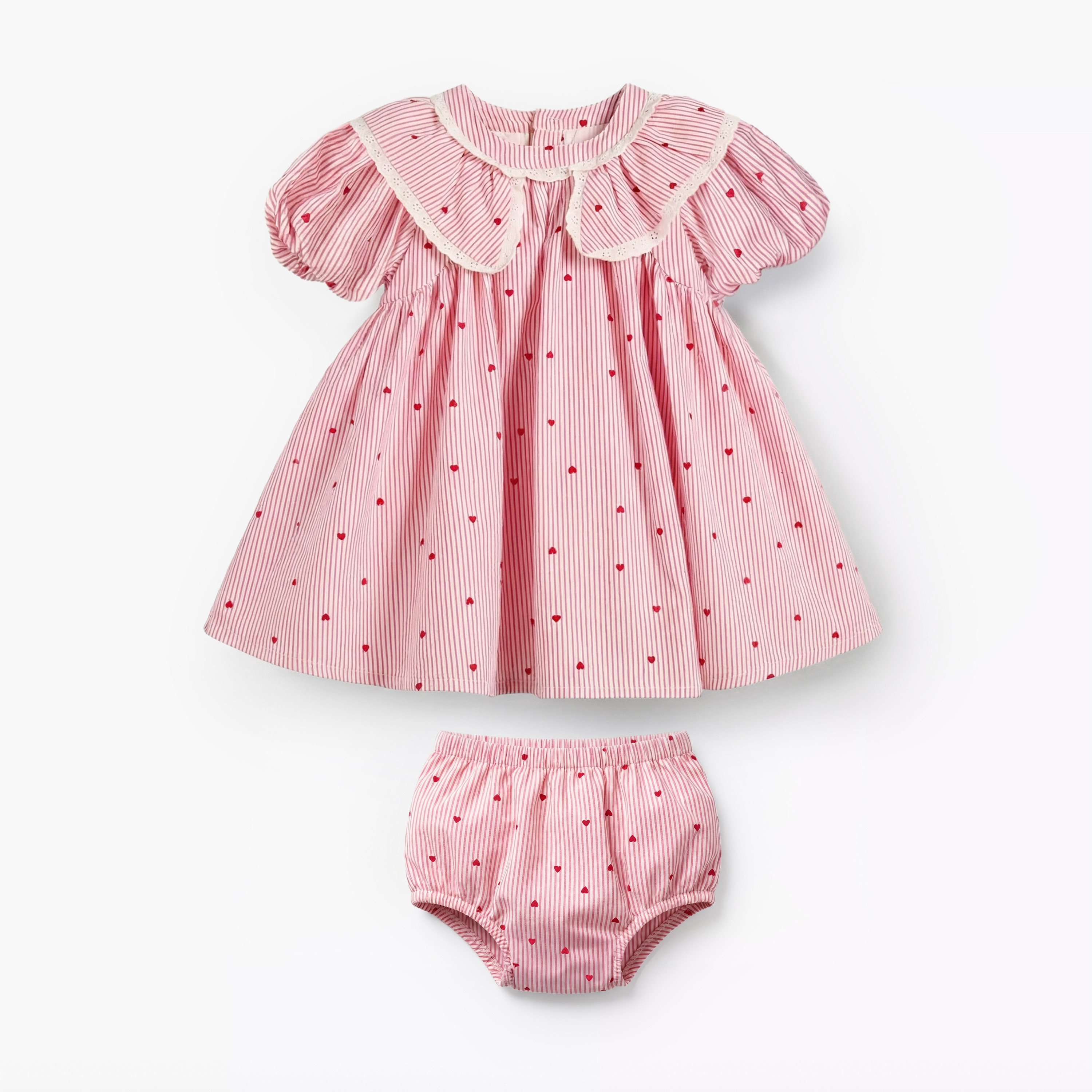 Juniors Collared Short Sleeve Dress with Bloomers-baby-girls-clothing-dressesandjumpsuits-image-2