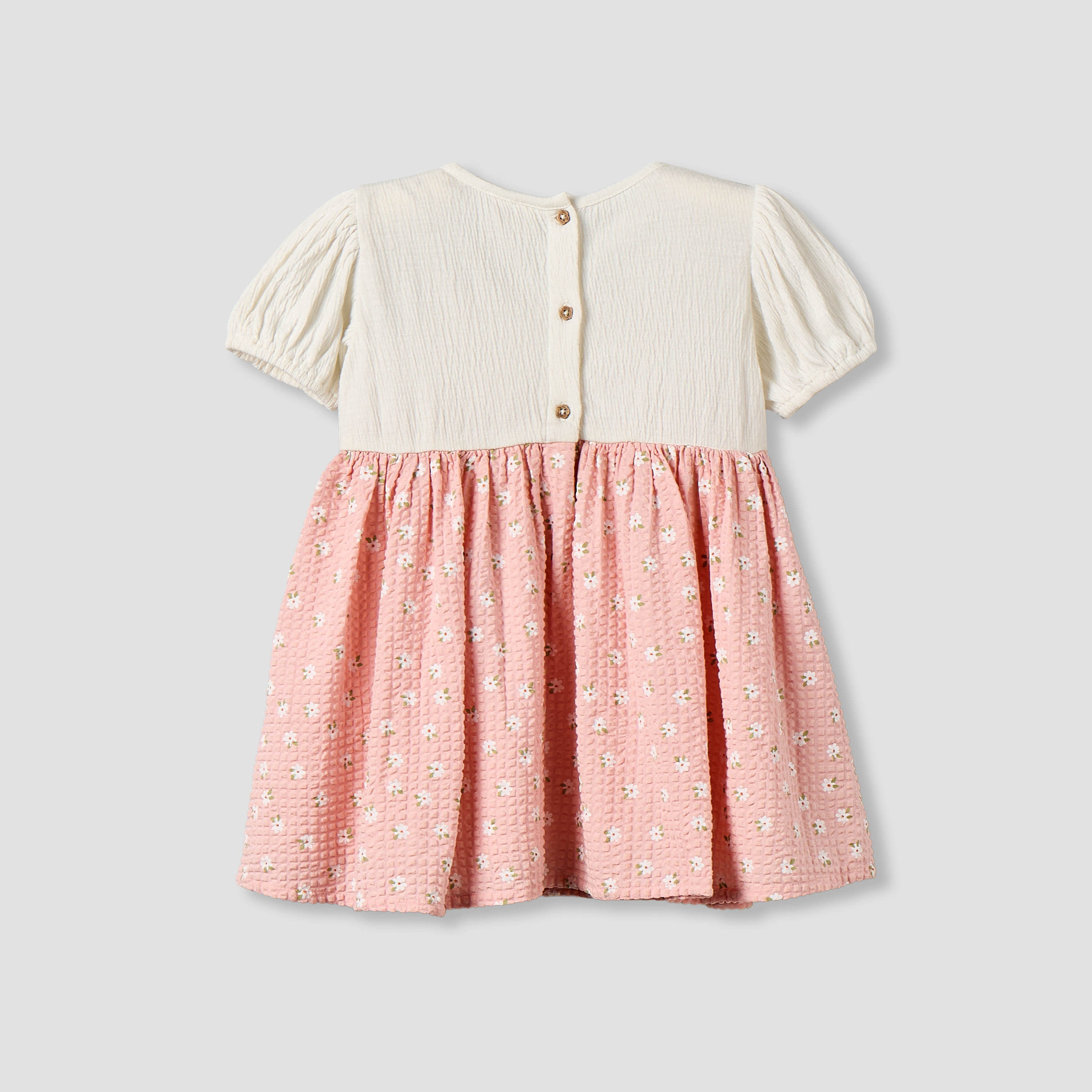 Juniors Round Neck Short Sleeve Knee Length Dress with Hairband-baby-girls-clothing-dressesandjumpsuits-image-3
