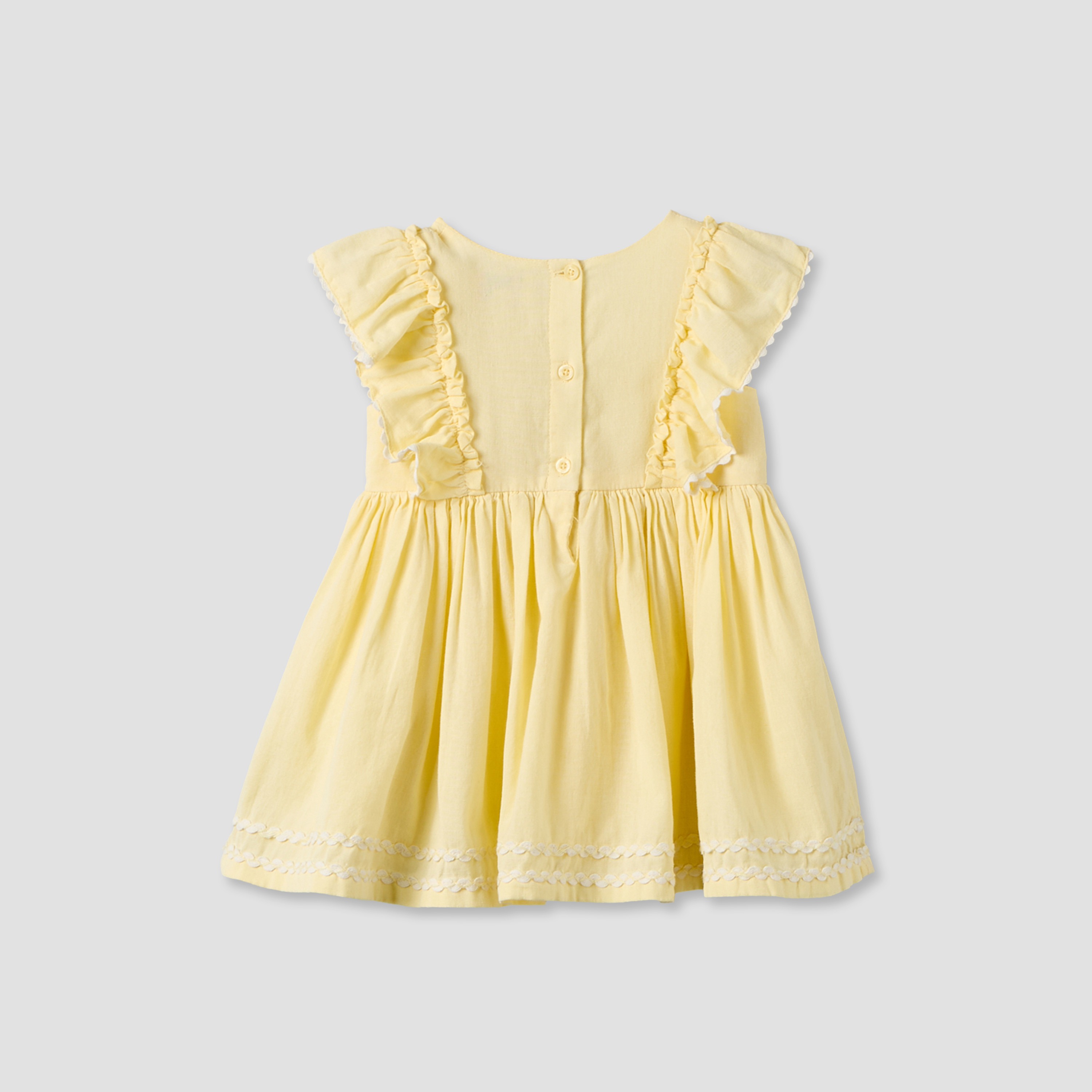 Juniors Round Neck Short Sleeves Knee Length A-line Dress with Headband-baby-girls-clothing-dressesandjumpsuits-image-3