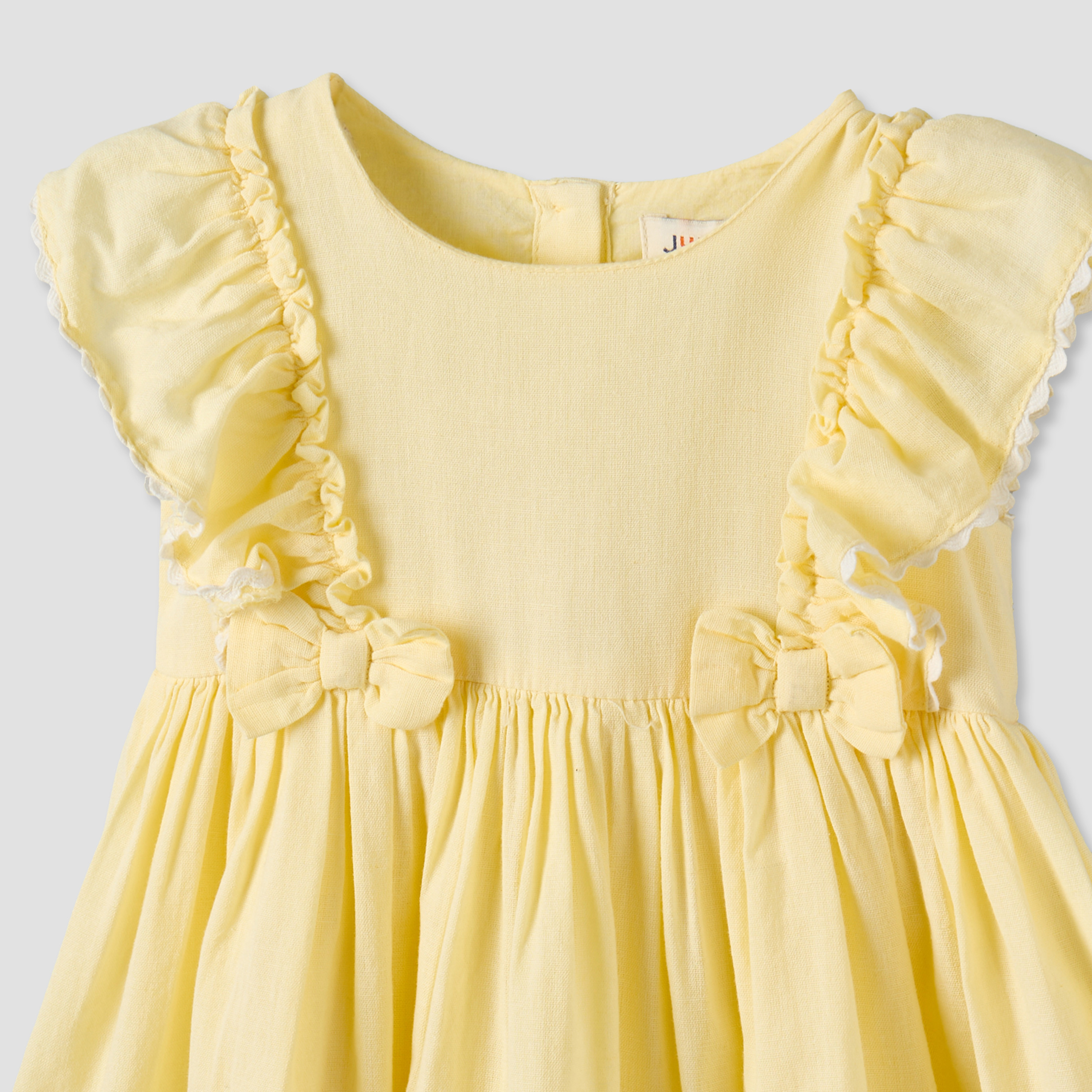 Juniors Round Neck Short Sleeves Knee Length A-line Dress with Headband-baby-girls-clothing-dressesandjumpsuits-image-5
