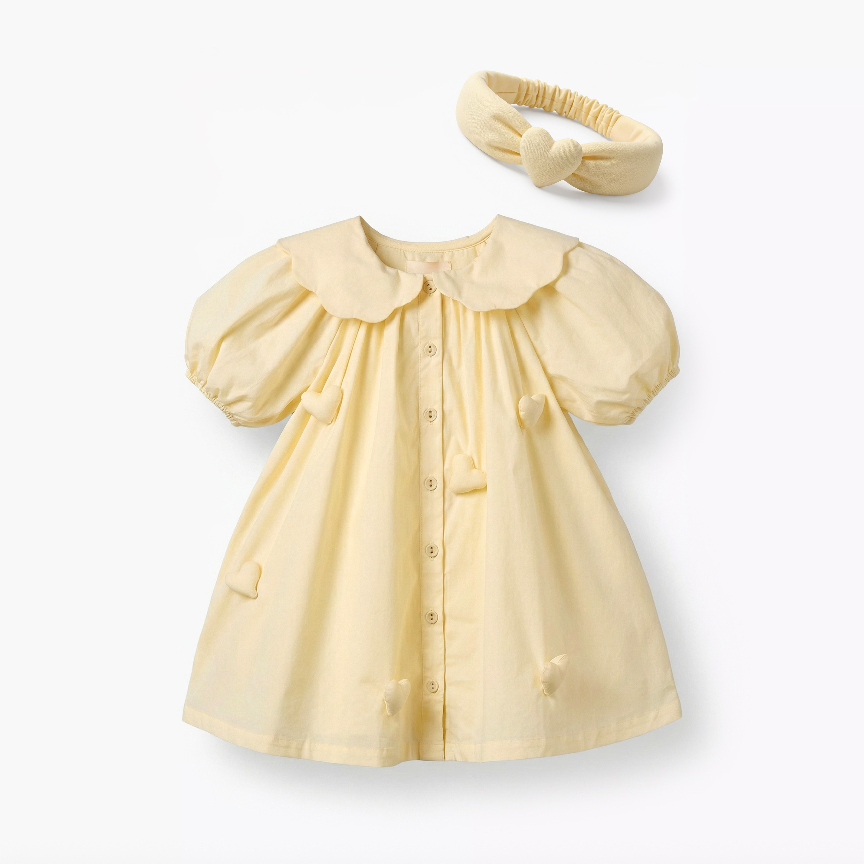 فستان إيه لاين بياقة وأكمام قصيرة مع ربطة رأس من جونيورز-baby-girls-clothing-dressesandjumpsuits-image-2