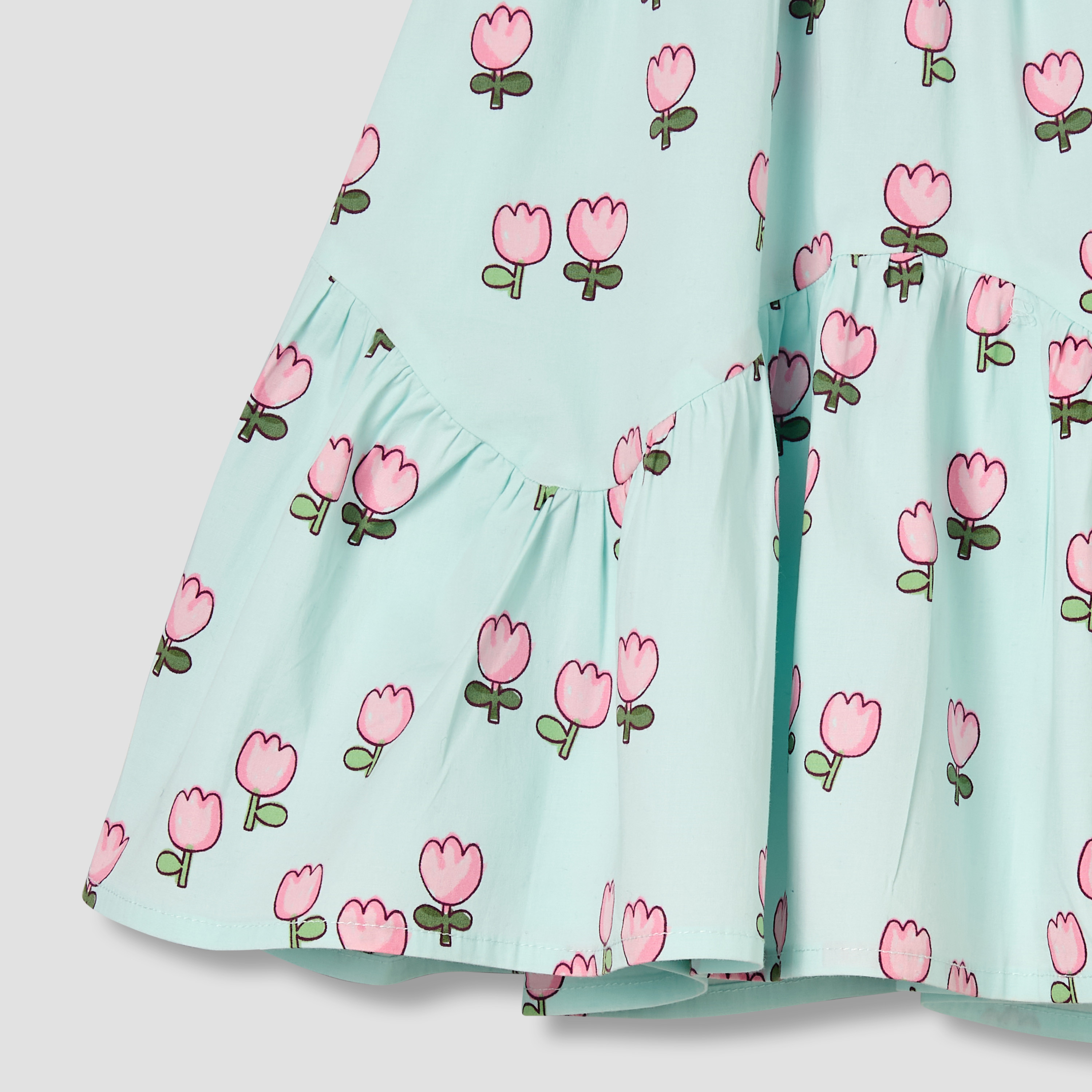 Juniors Round Neck Short Sleeves Dress with Bloomers-baby-girls-clothing-dressesandjumpsuits-image-5
