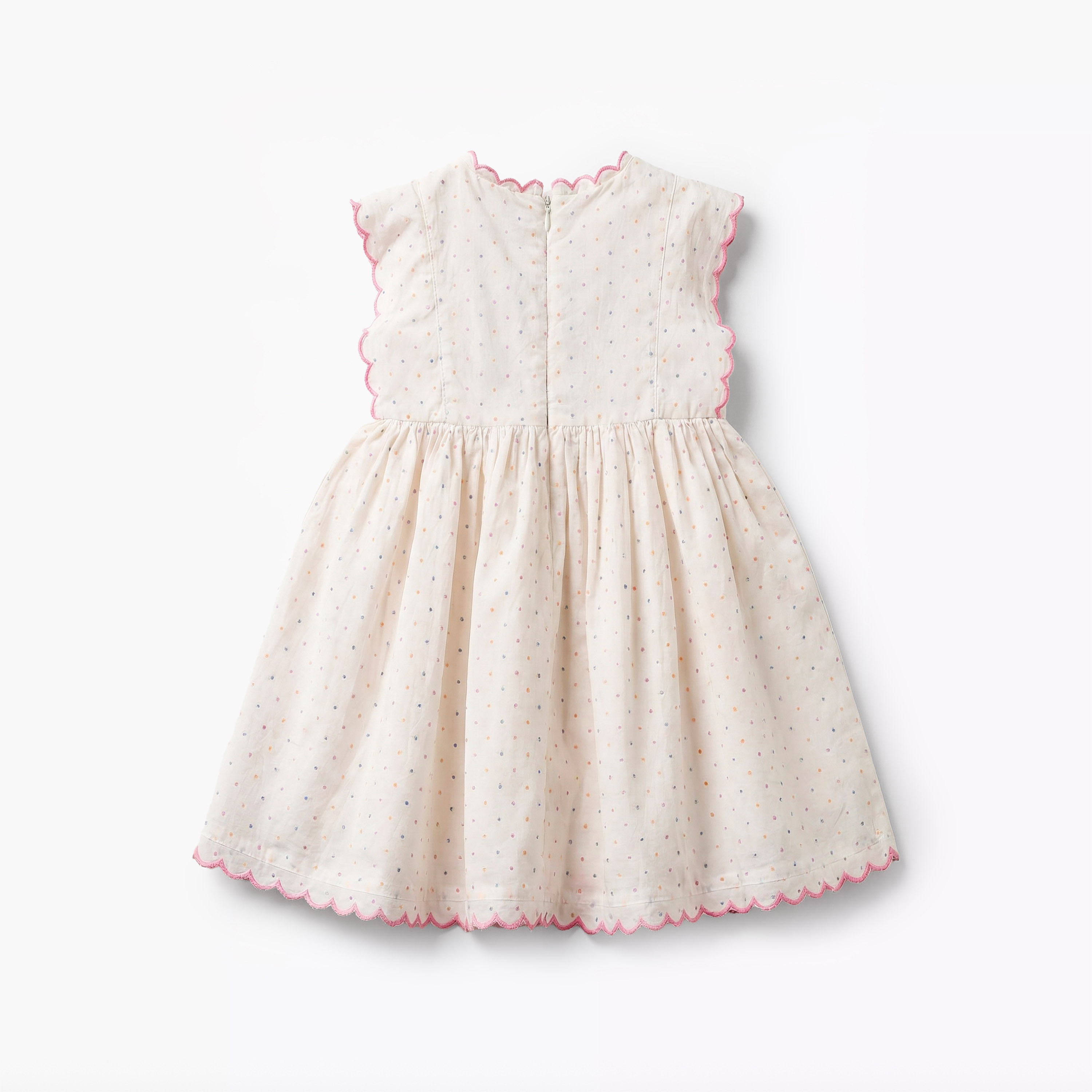فستان دون أكمام بياقة مستديرة وزينة فيونكة من جونيورز-baby-girls-clothing-dressesandjumpsuits-image-3